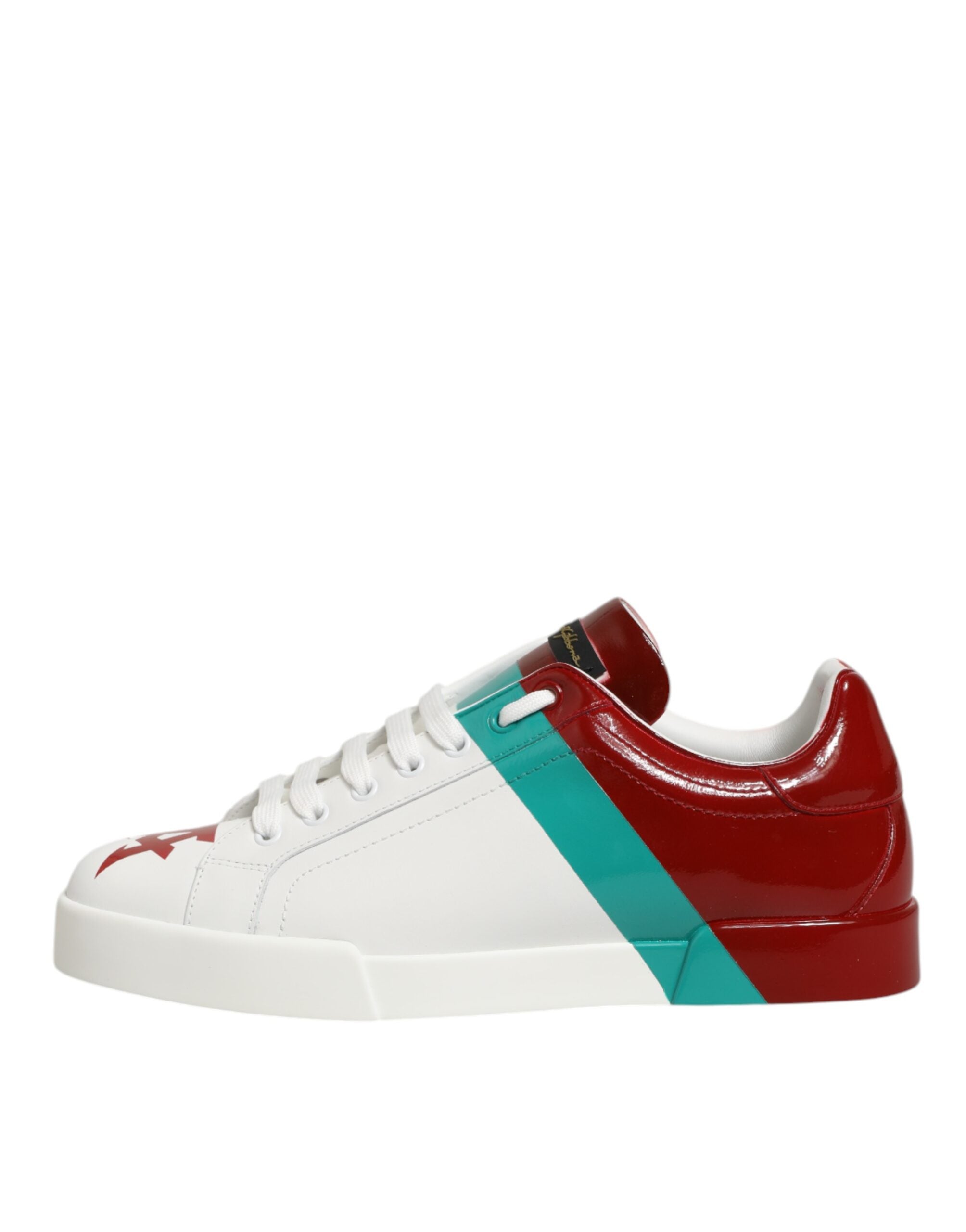 Dolce & Gabbana Multicolor Leather Logo Low Top Sneakers Shoes LUNESCAPE