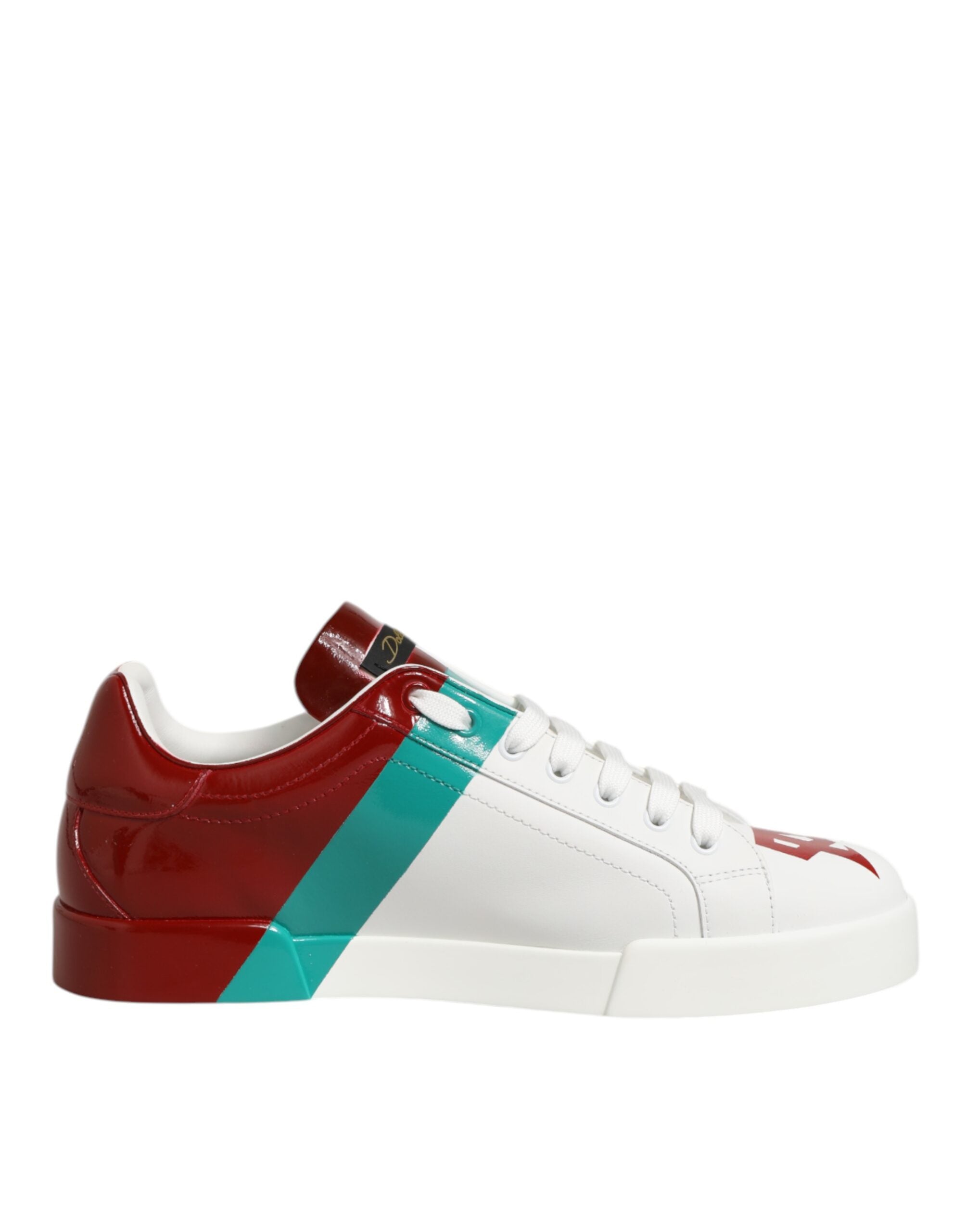 Dolce & Gabbana Multicolor Leather Logo Low Top Sneakers Shoes LUNESCAPE