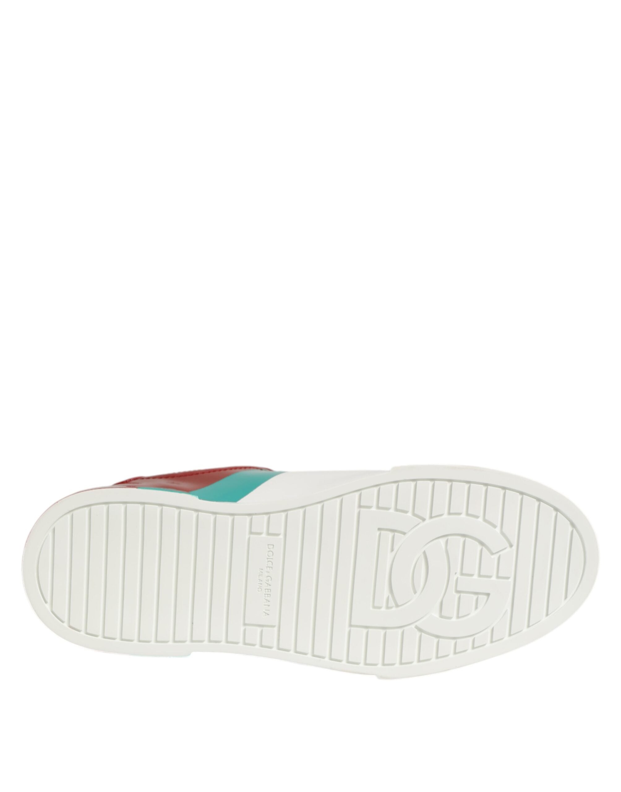 Dolce & Gabbana Multicolor Leather Logo Low Top Sneakers Shoes LUNESCAPE
