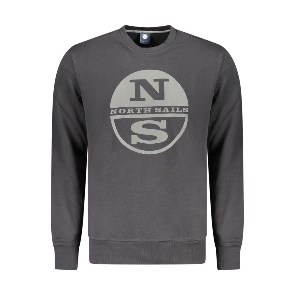 North Sails Black Cotton Sweatshirt LUNESCAPE
