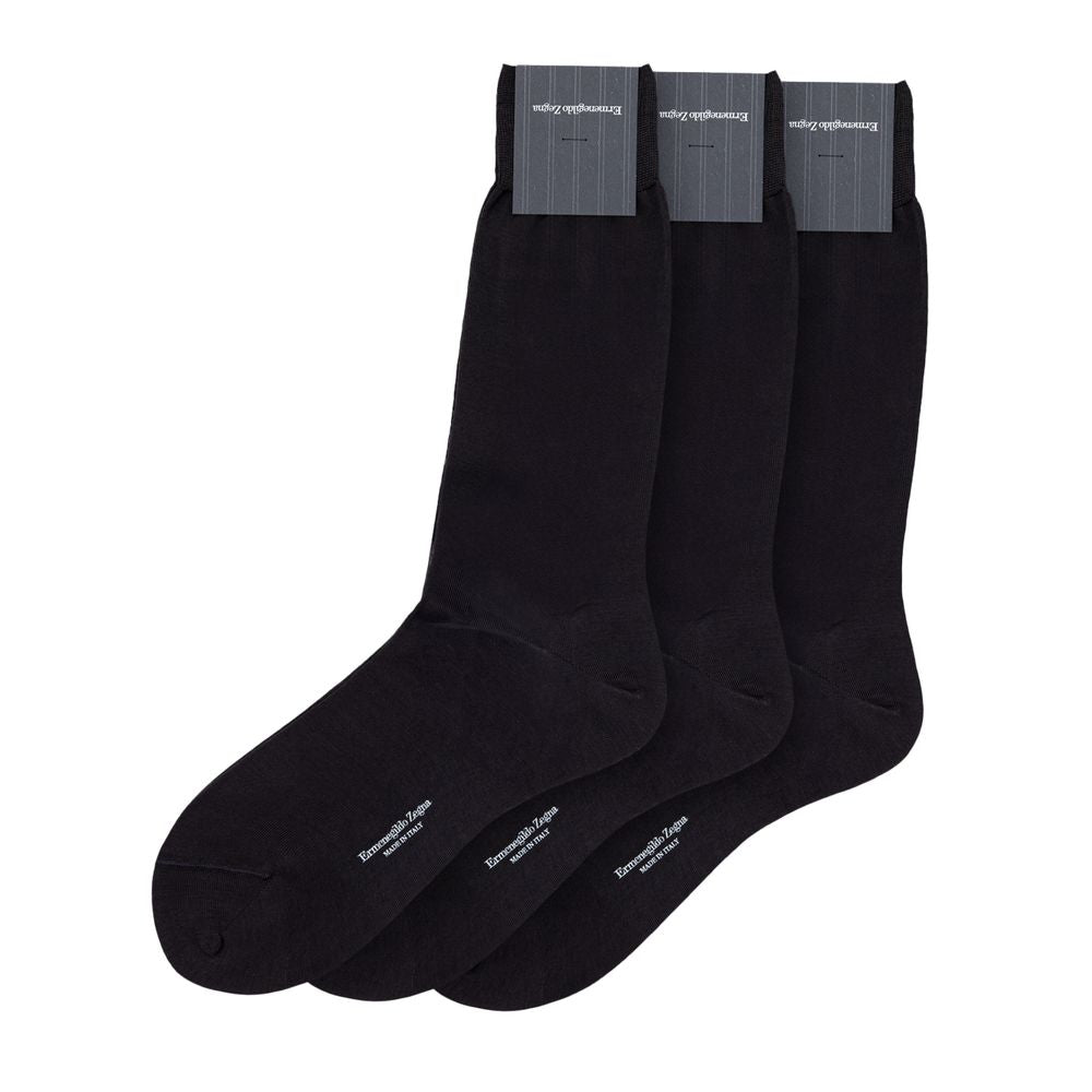 ZEGNA Gray Cotton Socks LUNESCAPE