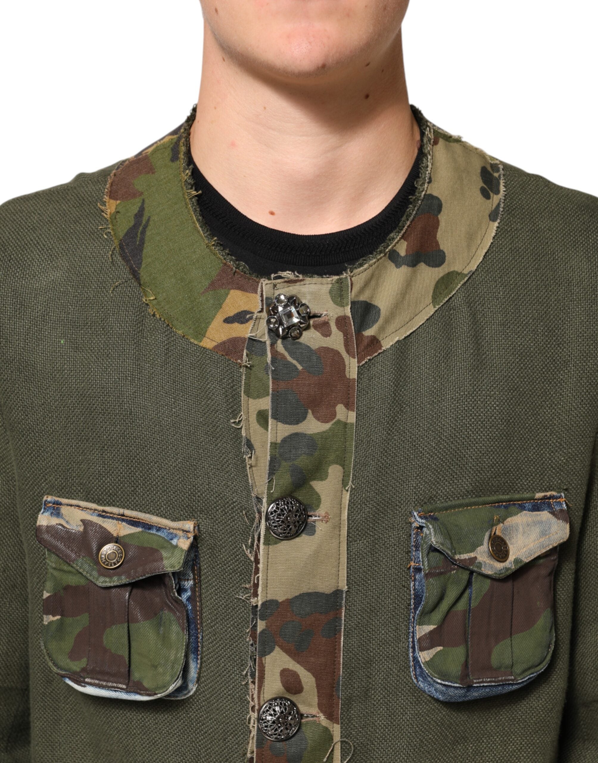 Dolce & Gabbana Brown Camouflage Cargo Jacket