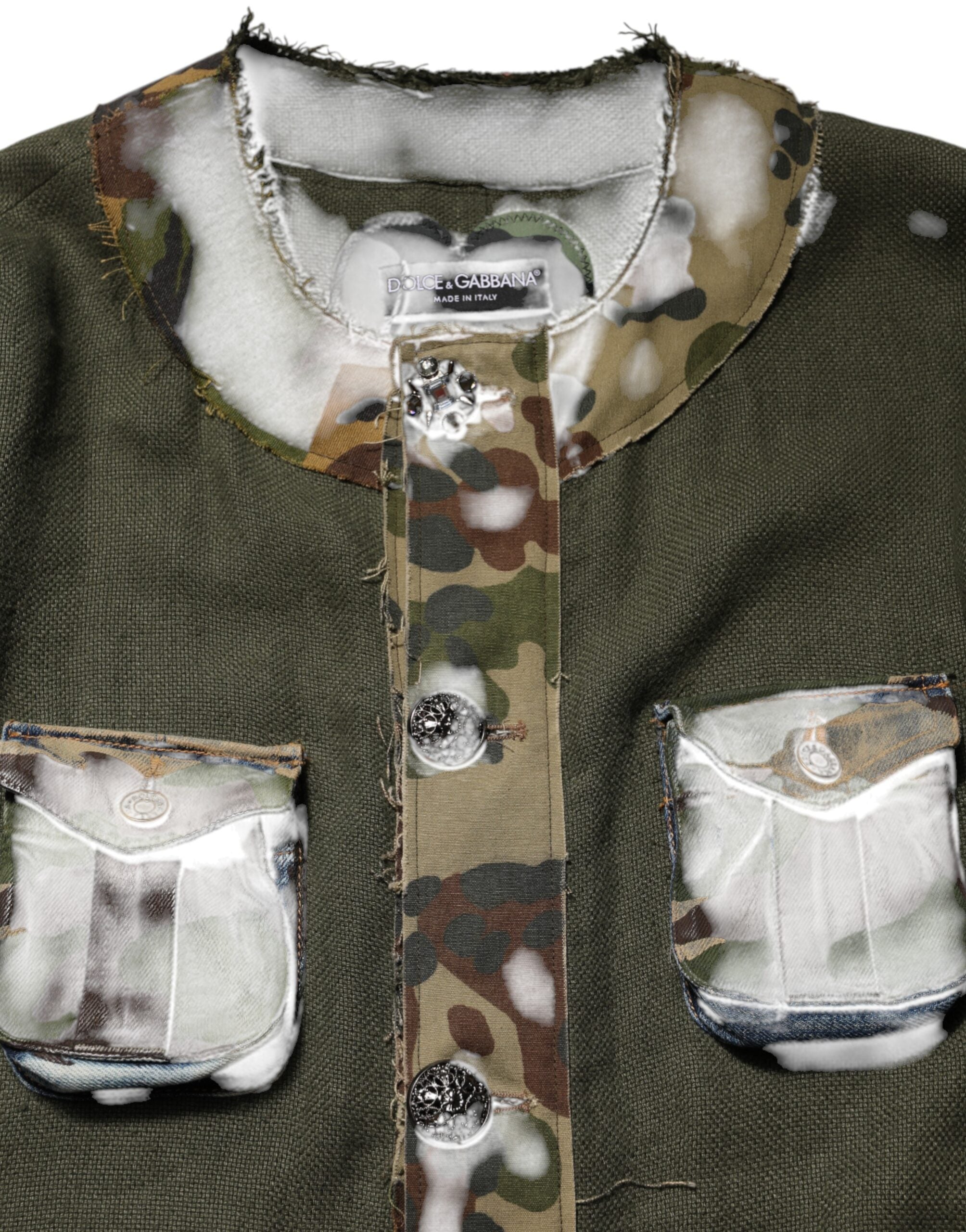 Dolce & Gabbana Brown Camouflage Cargo Jacket