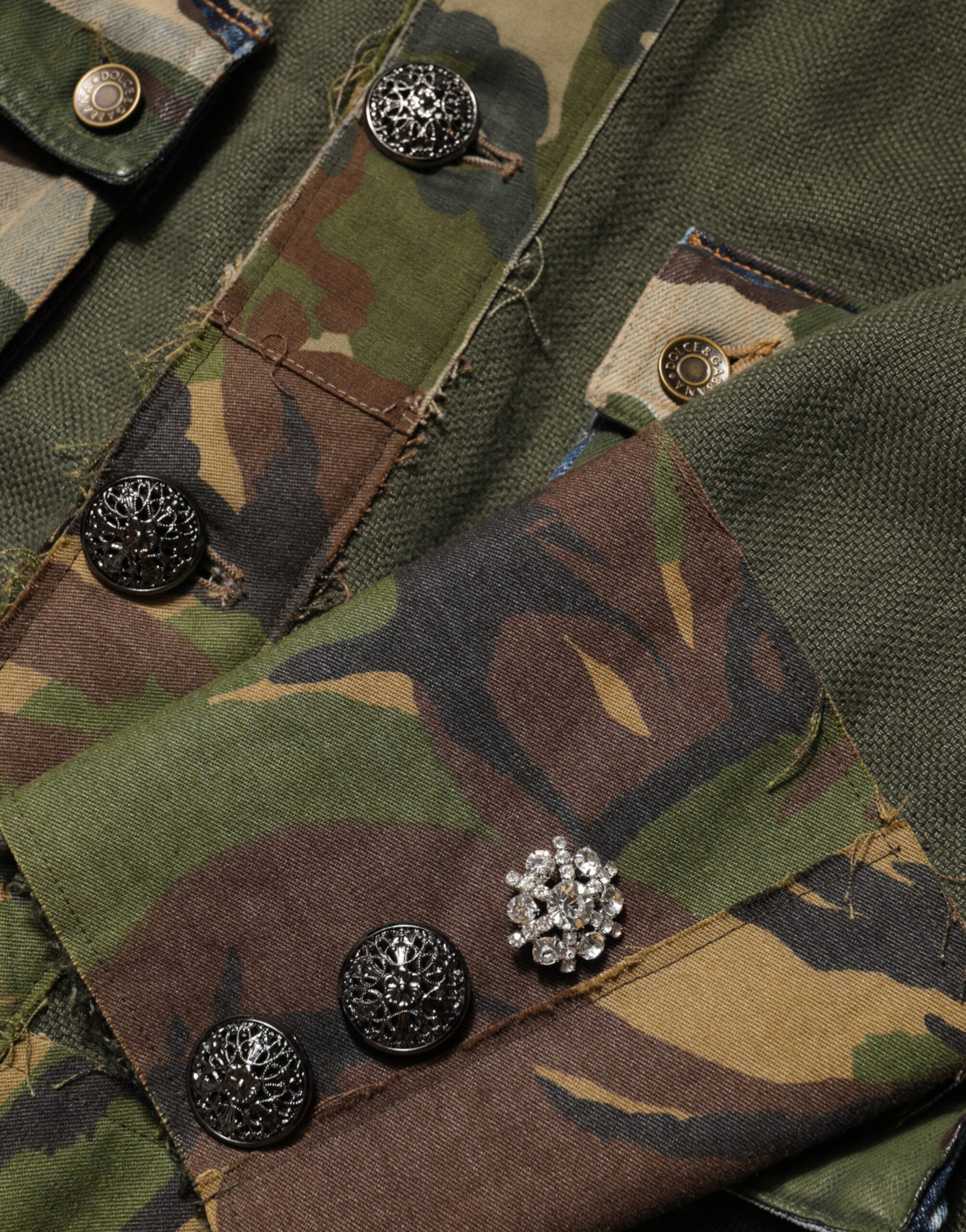Dolce & Gabbana Brown Camouflage Cargo Jacket