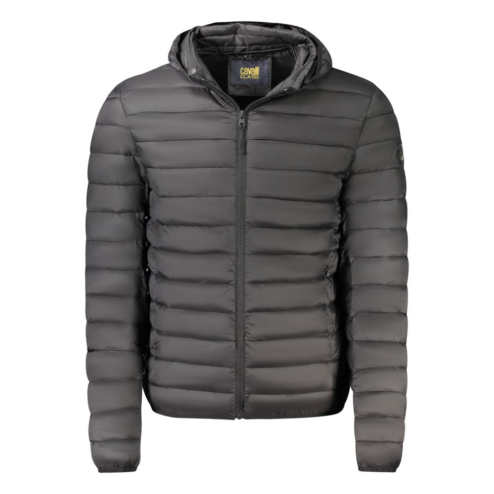 Cavalli Class Black Polyester Light Jacket