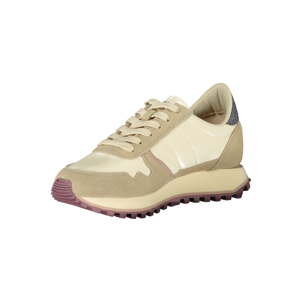 Blauer Beige Polyester Women Sneaker LUNESCAPE