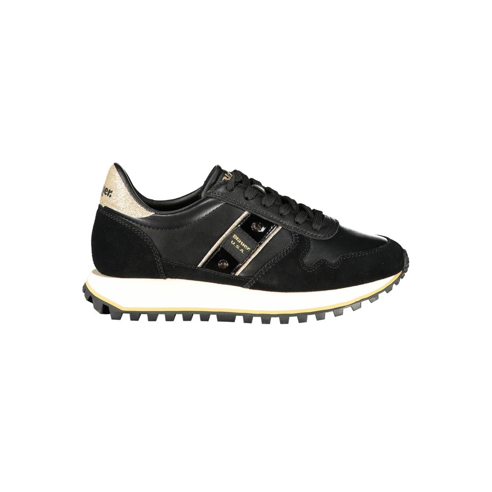 Blauer Black Leather Women Sneaker LUNESCAPE