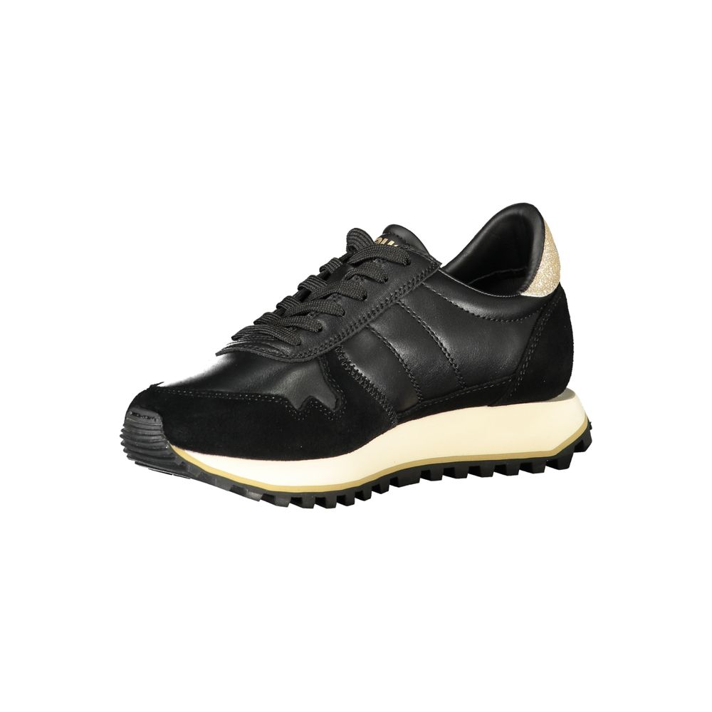 Blauer Black Leather Women Sneaker LUNESCAPE