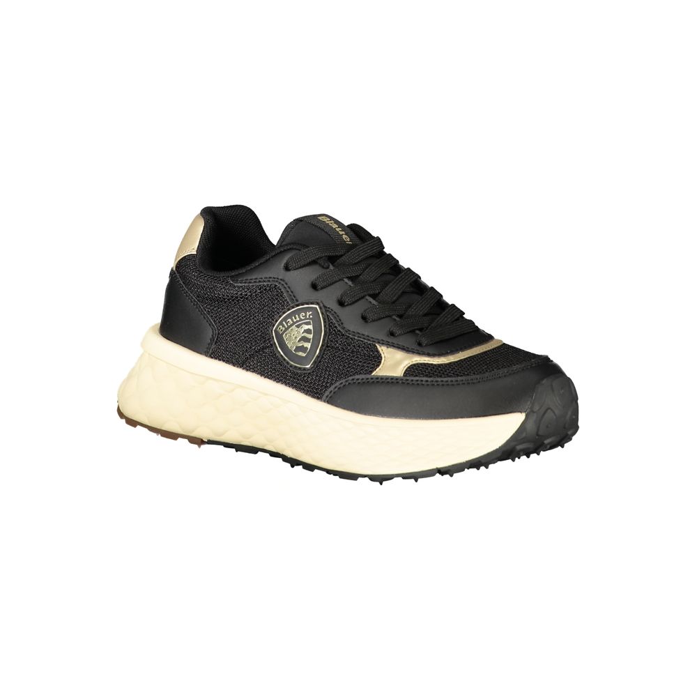 Blauer Black Leather Women Sneaker LUNESCAPE