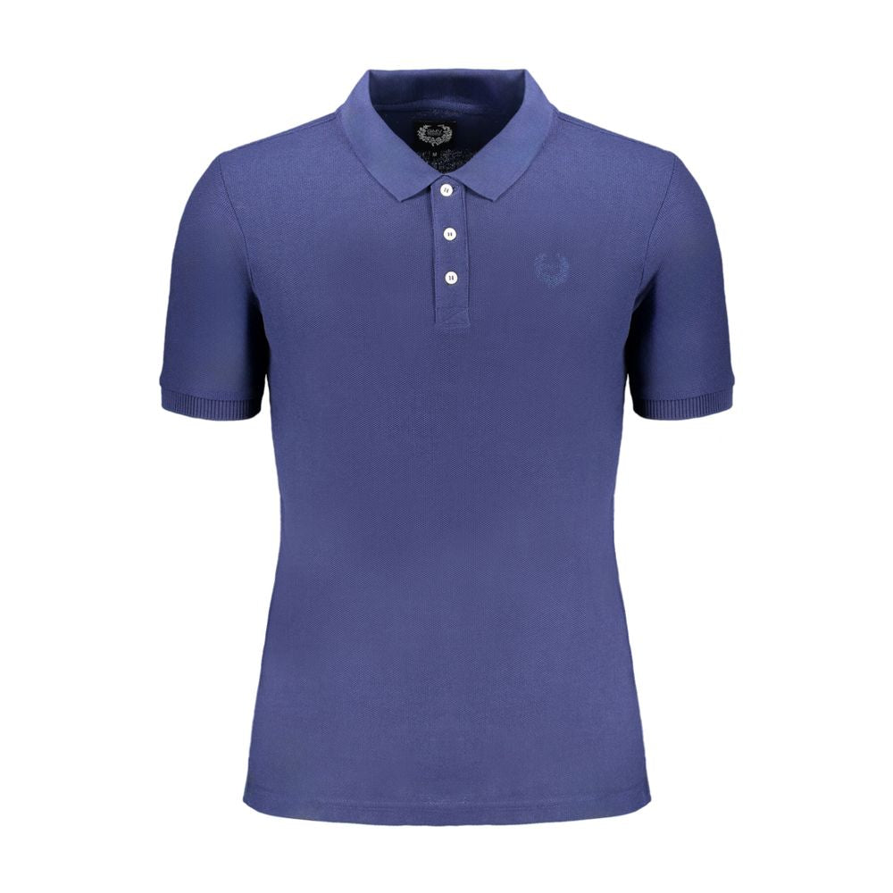 Gianmarco Venturi Blue Cotton Men's Polo Shirt LUNESCAPE
