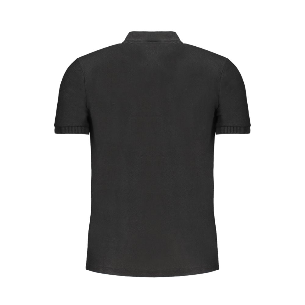 Gianmarco Venturi Black Cotton Men's Polo Shirt LUNESCAPE