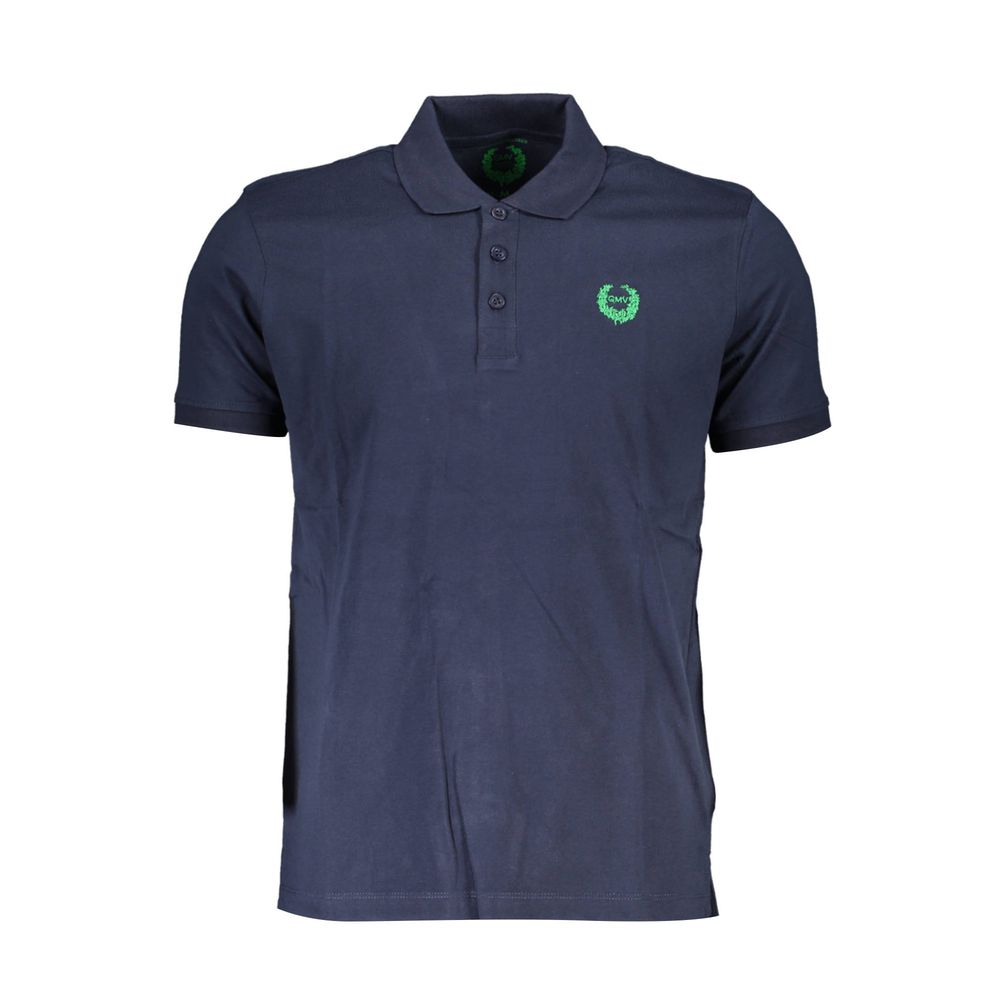Gianmarco Venturi Blu Cotton Men Polo LUNESCAPE