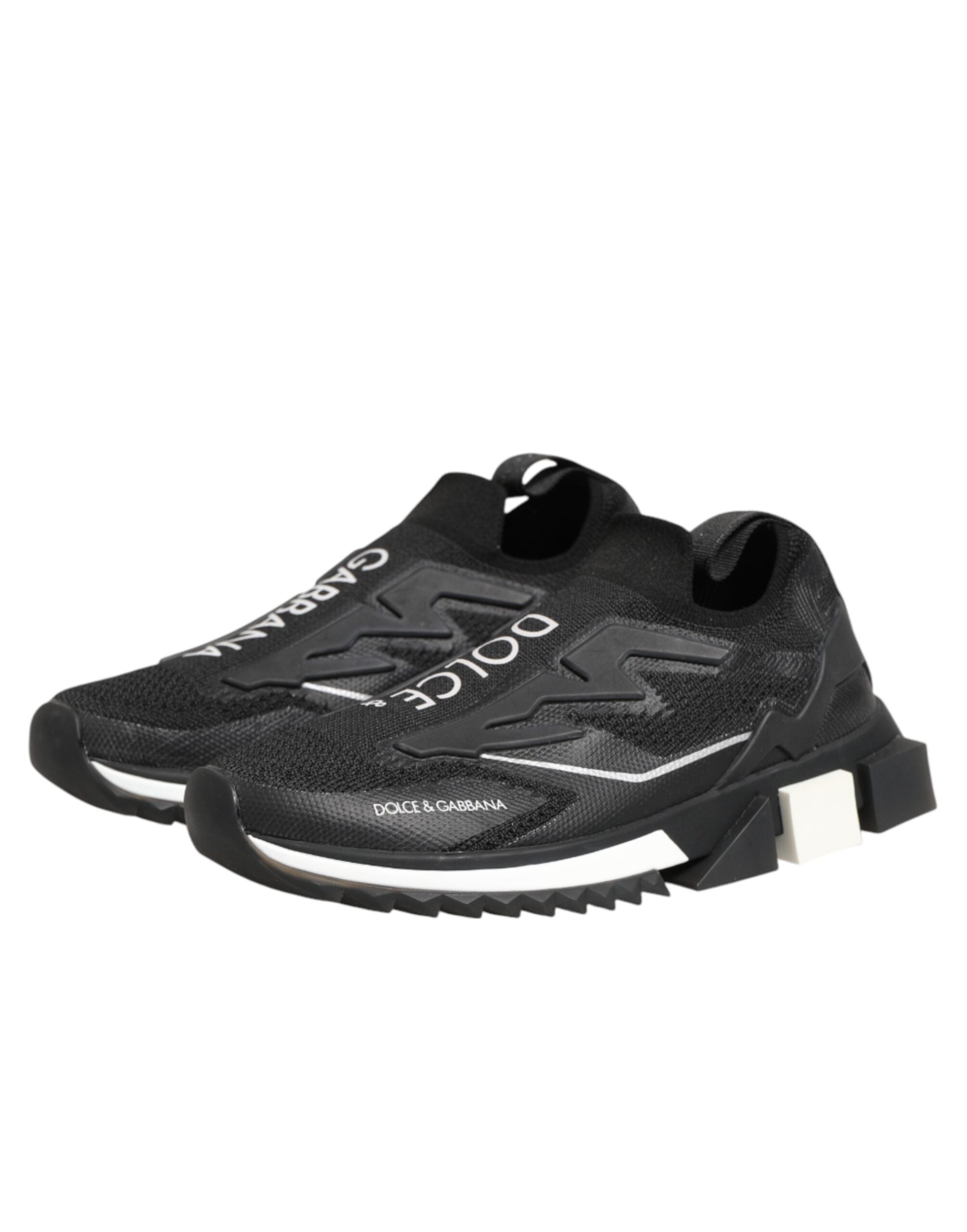 Dolce & Gabbana Black SORRENTO Sport Stretch Sneakers Shoes