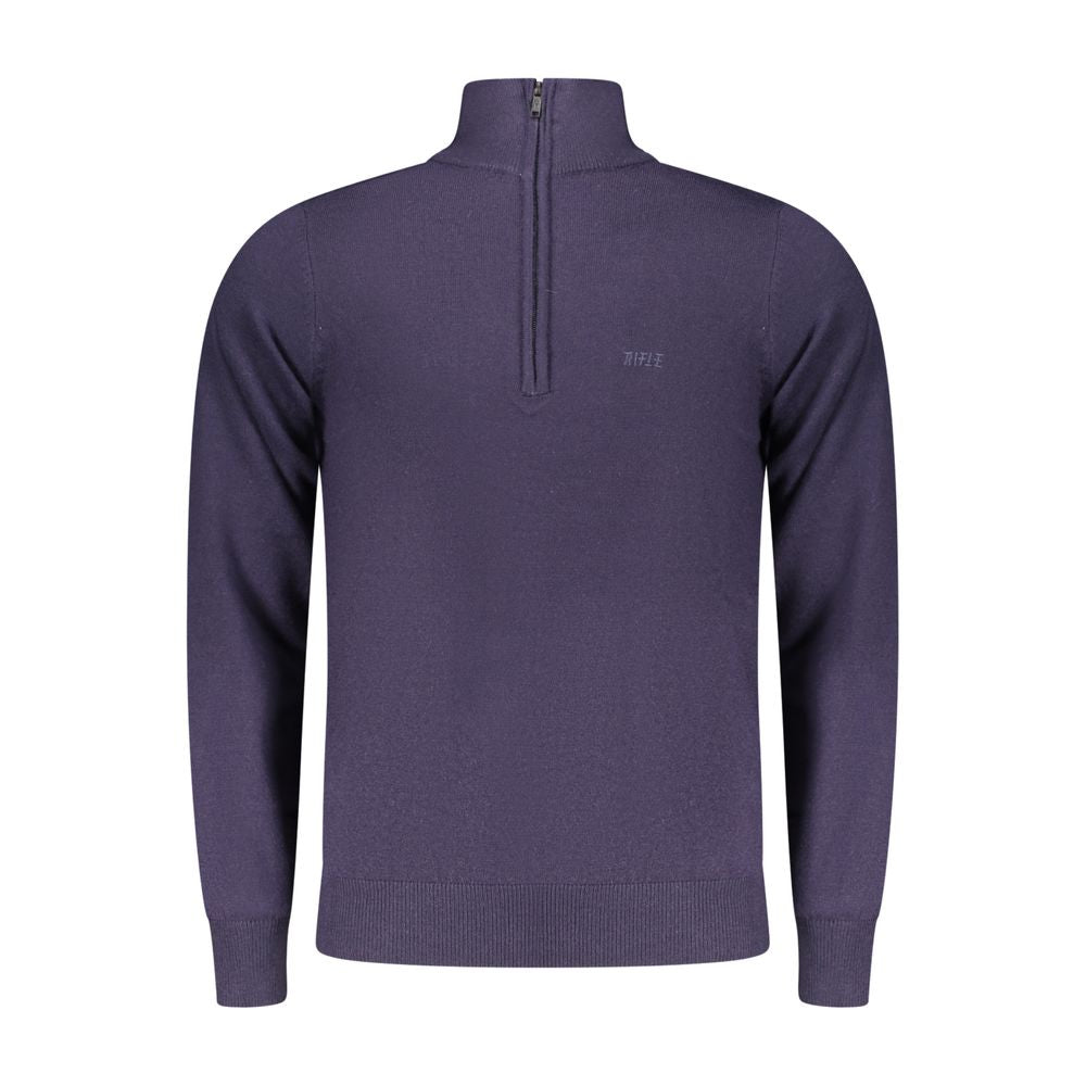 Rifle Navy Mockneck Zip Collar Men Sweater