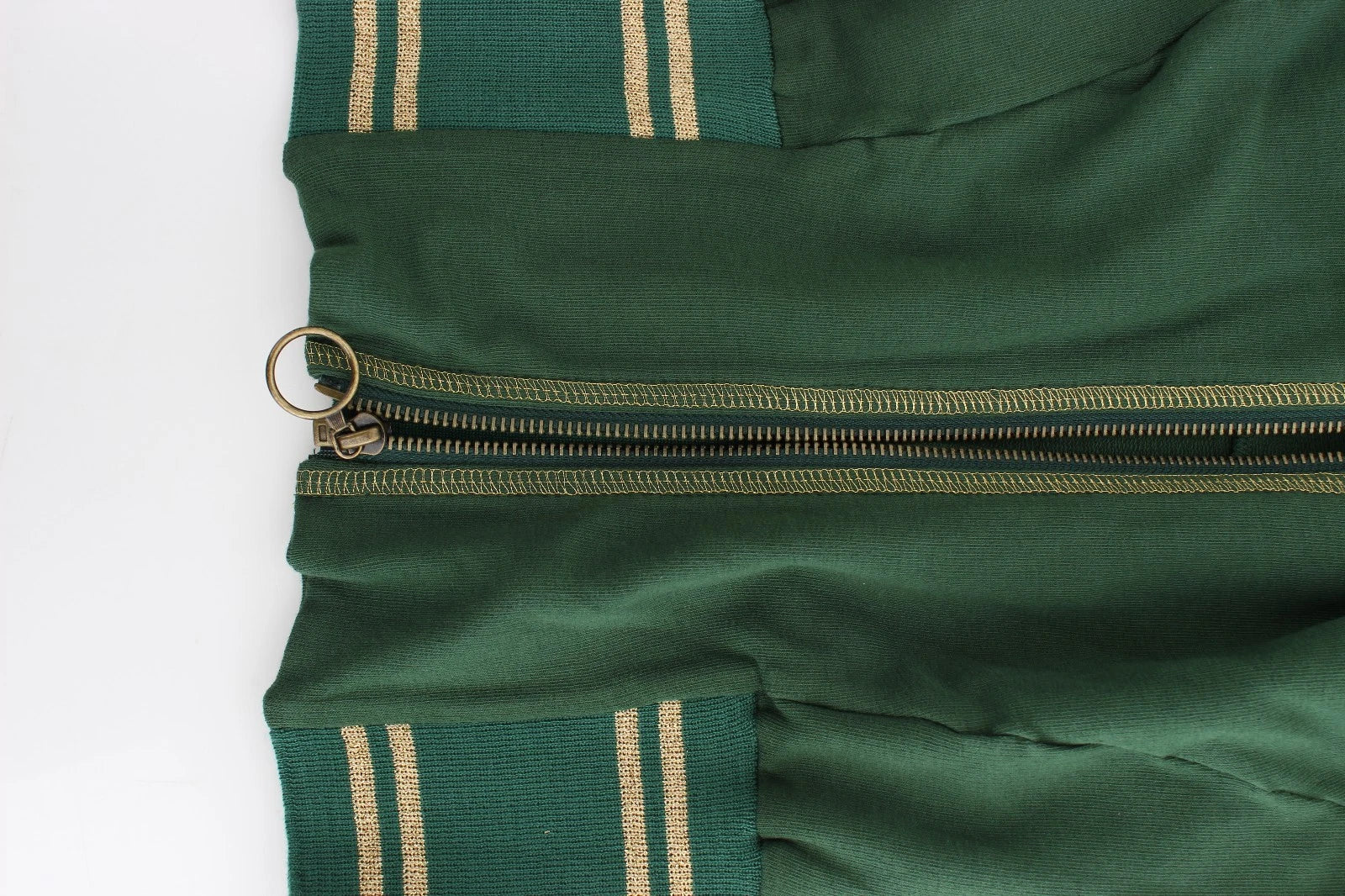 John Galliano Green Mock Zip Cardigan Sweatshirt Sweater Jacket