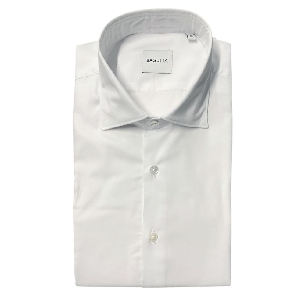 Bagutta White Cotton Men Shirt LUNESCAPE