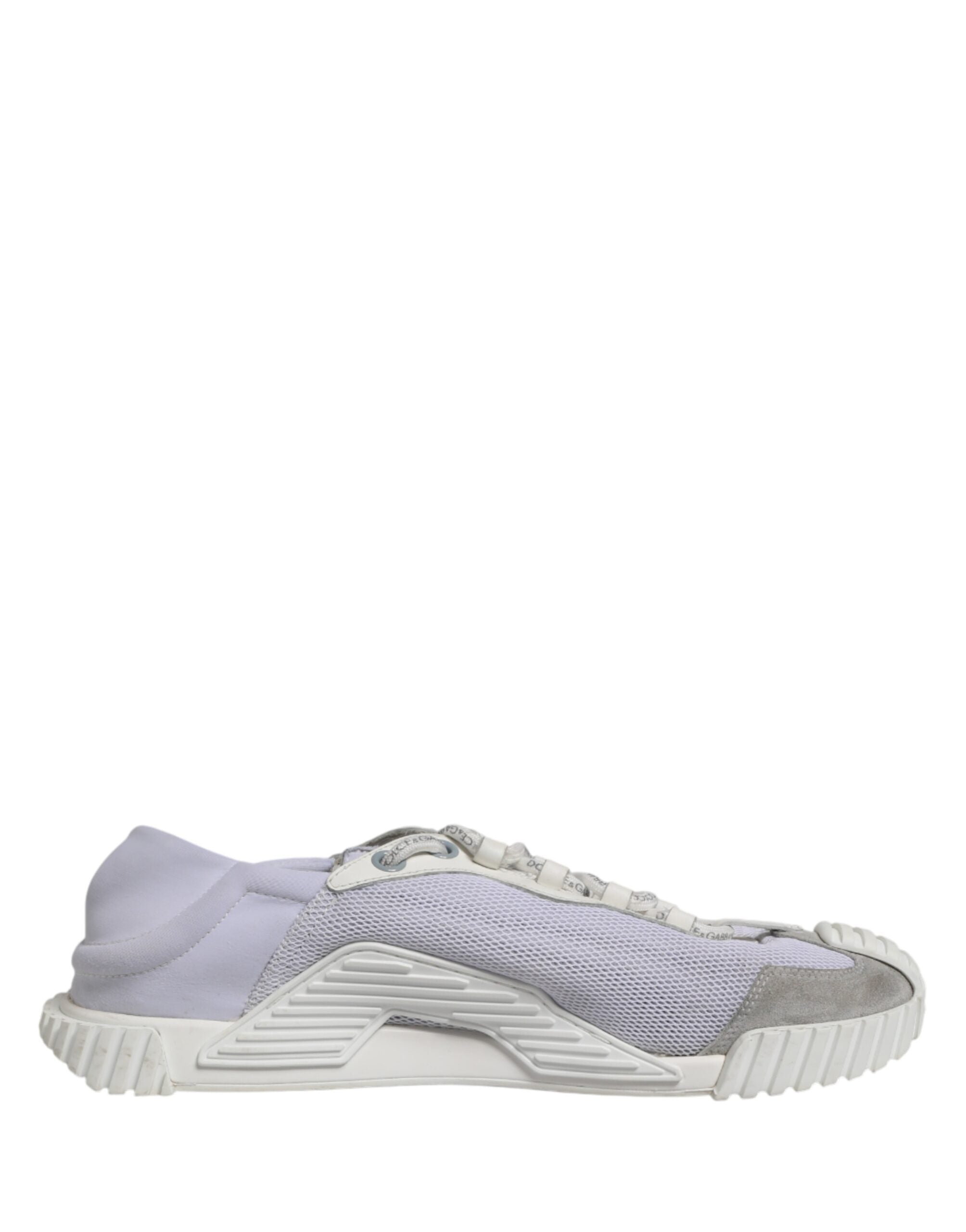 Dolce & Gabbana White Lace Up Low Top NS1 Sneakers Men Shoes