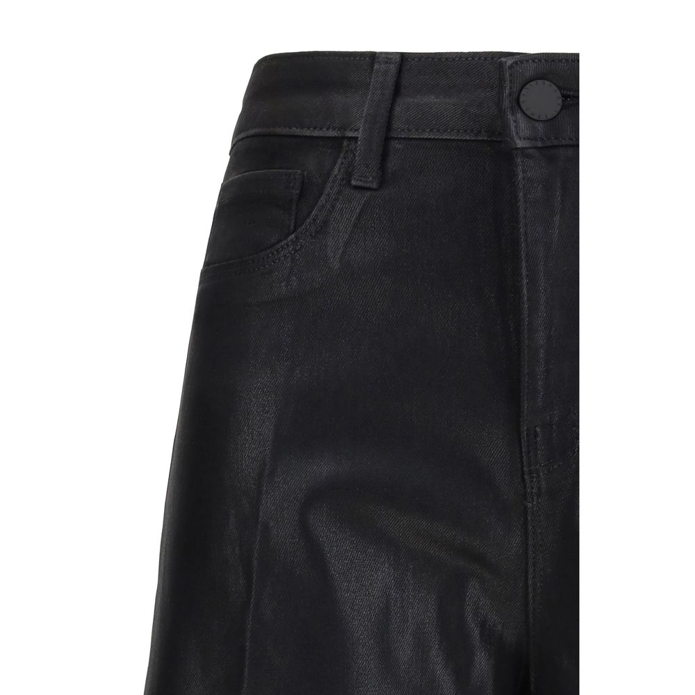 L'Agence Black Cotton Jeans Denim