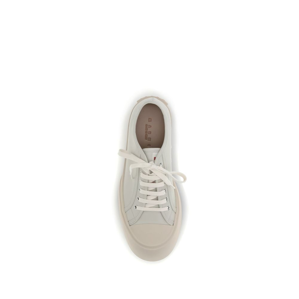 Marni White Calf Leather Bos Taurus Chunky Sneakers