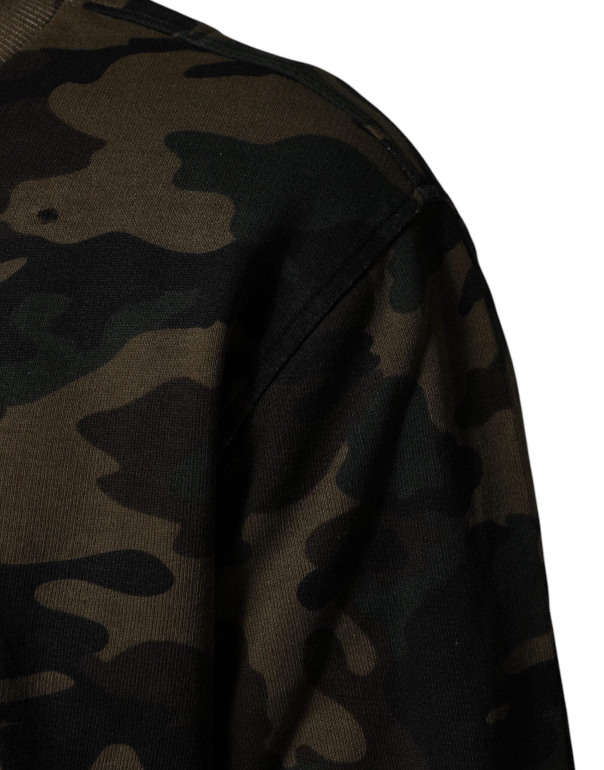 Dolce & Gabbana Multicolor Camouflage Men Sweatshirt  Sweater