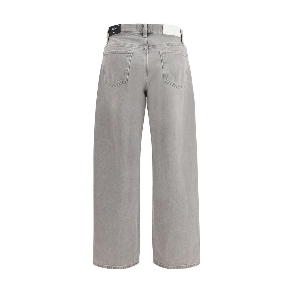 7FOR Gray Cotton Relaxed Fit Jeans LUNESCAPE