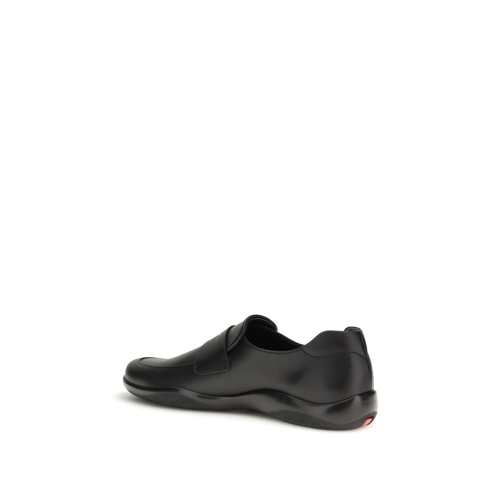 Prada Black Calf Leather Moccasin