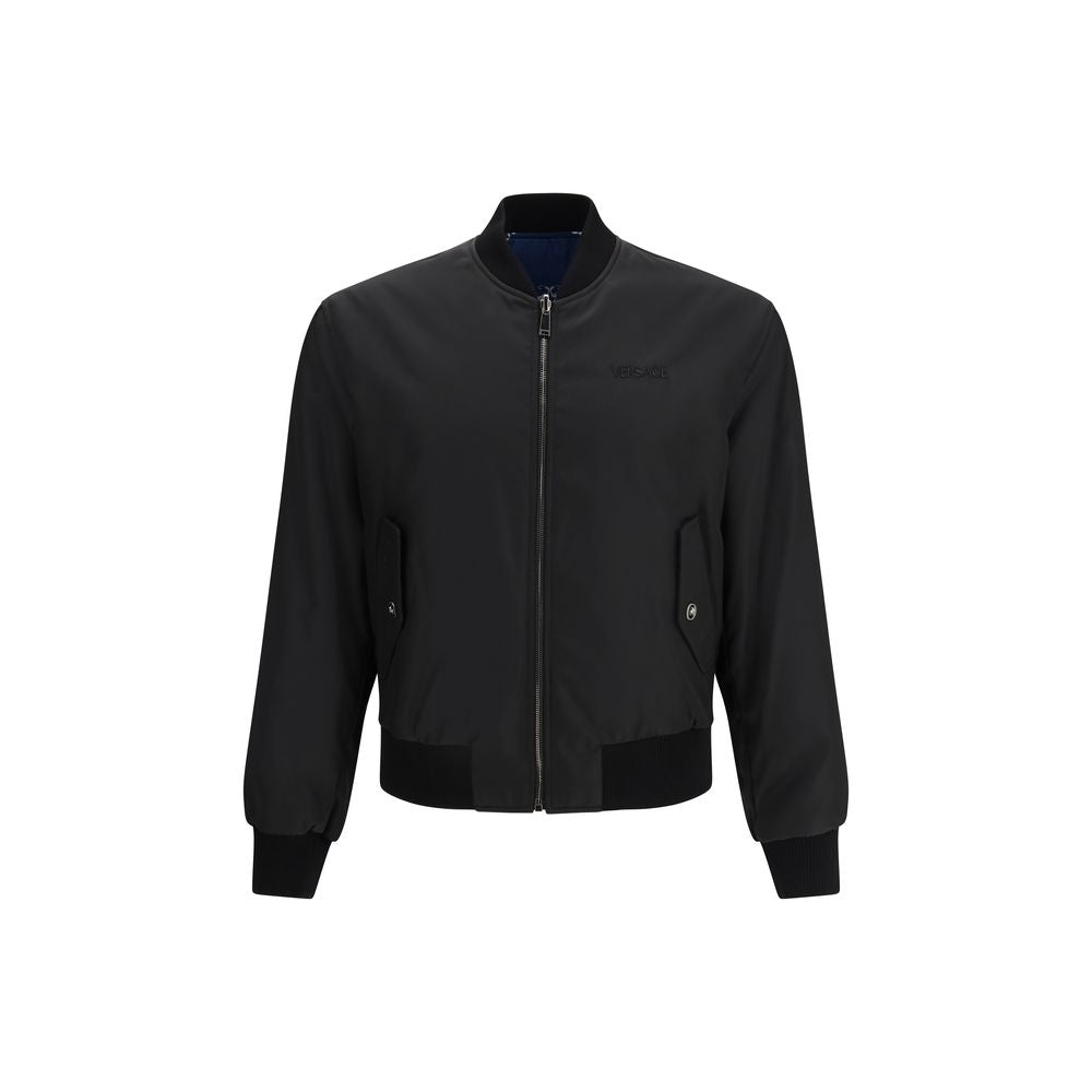 Versace Black & Blue Reversible Bomber Jacket