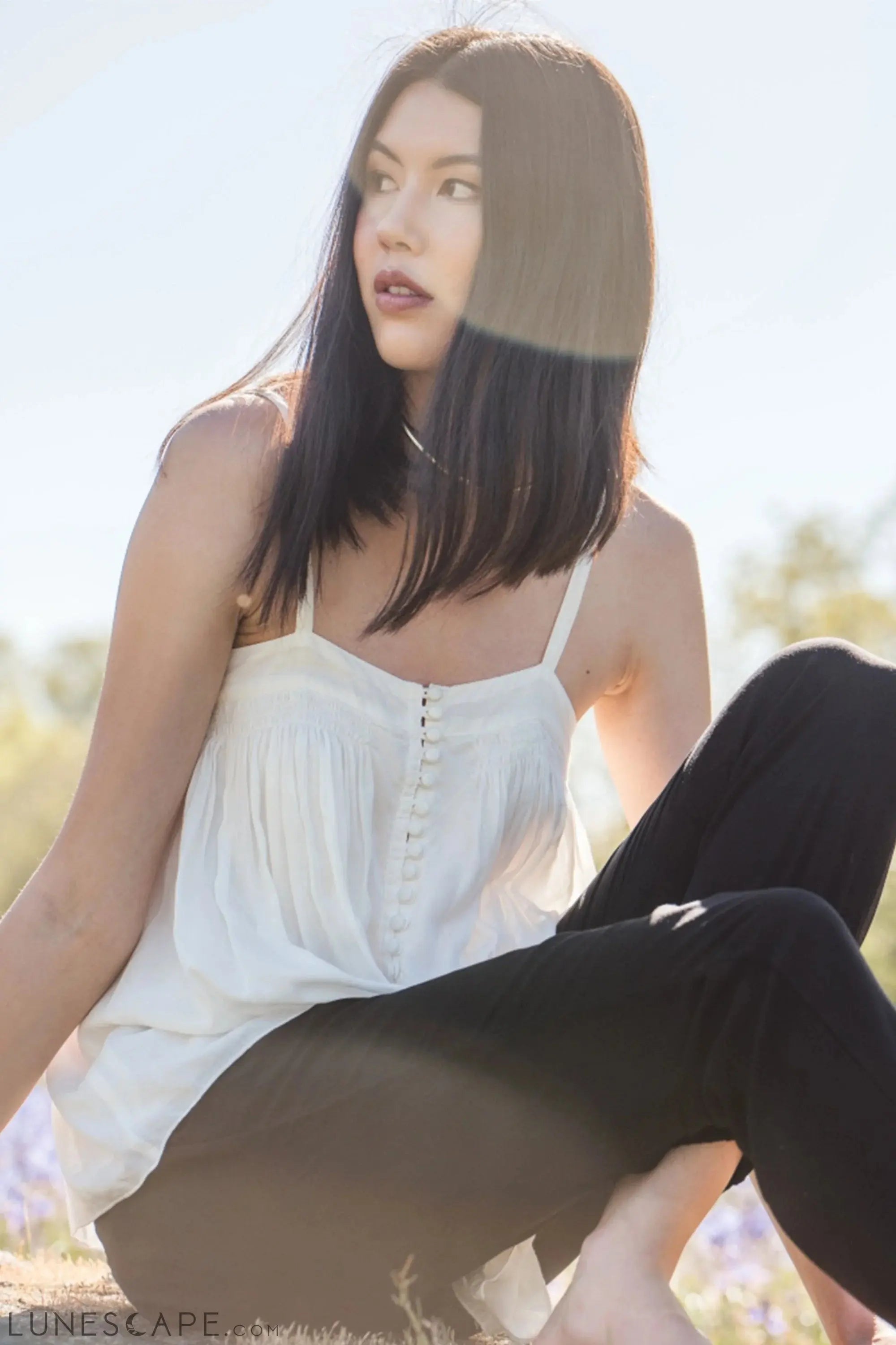 Adele Top - Cream LUNESCAPE
