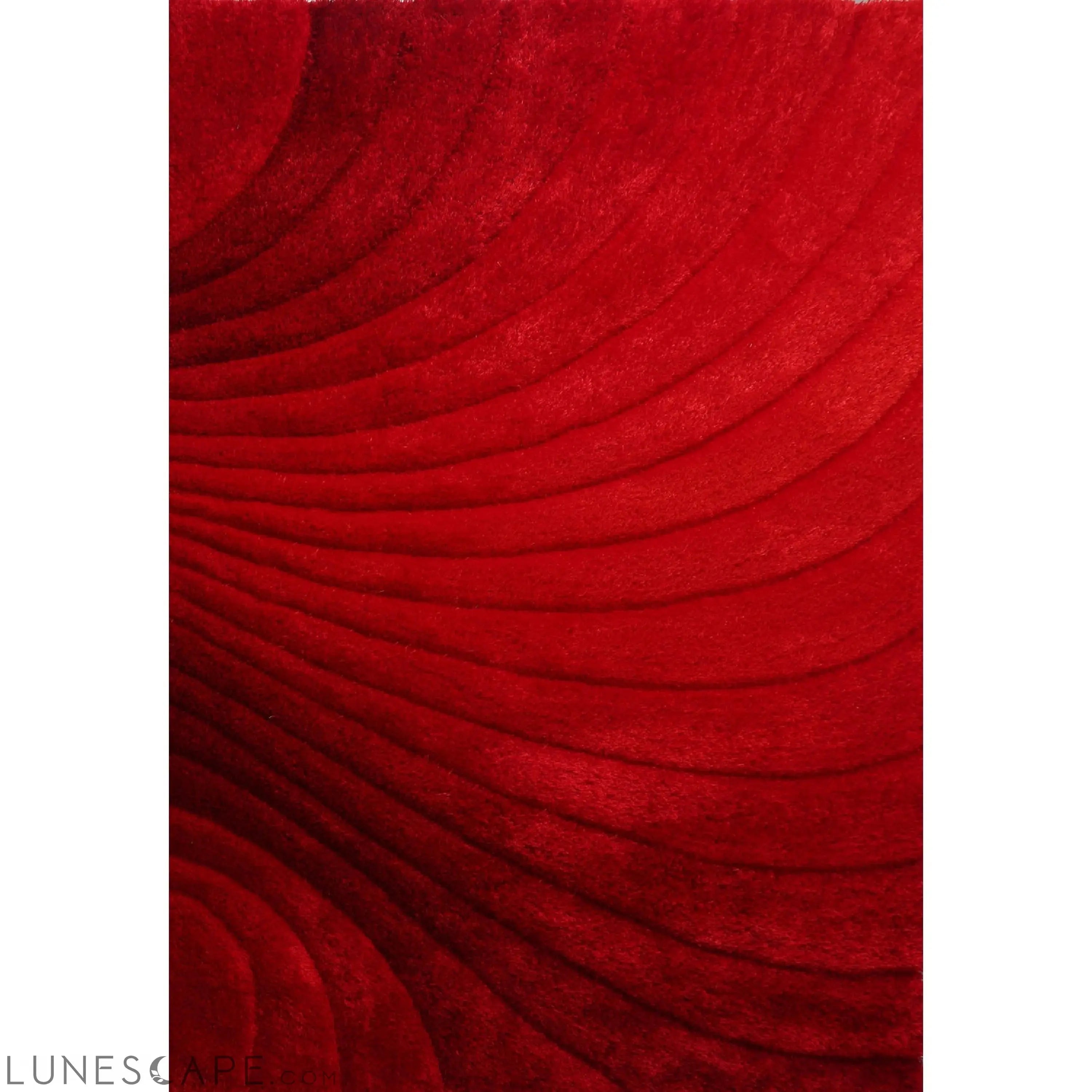 Ava 3D Red Shag Rug LUNESCAPE