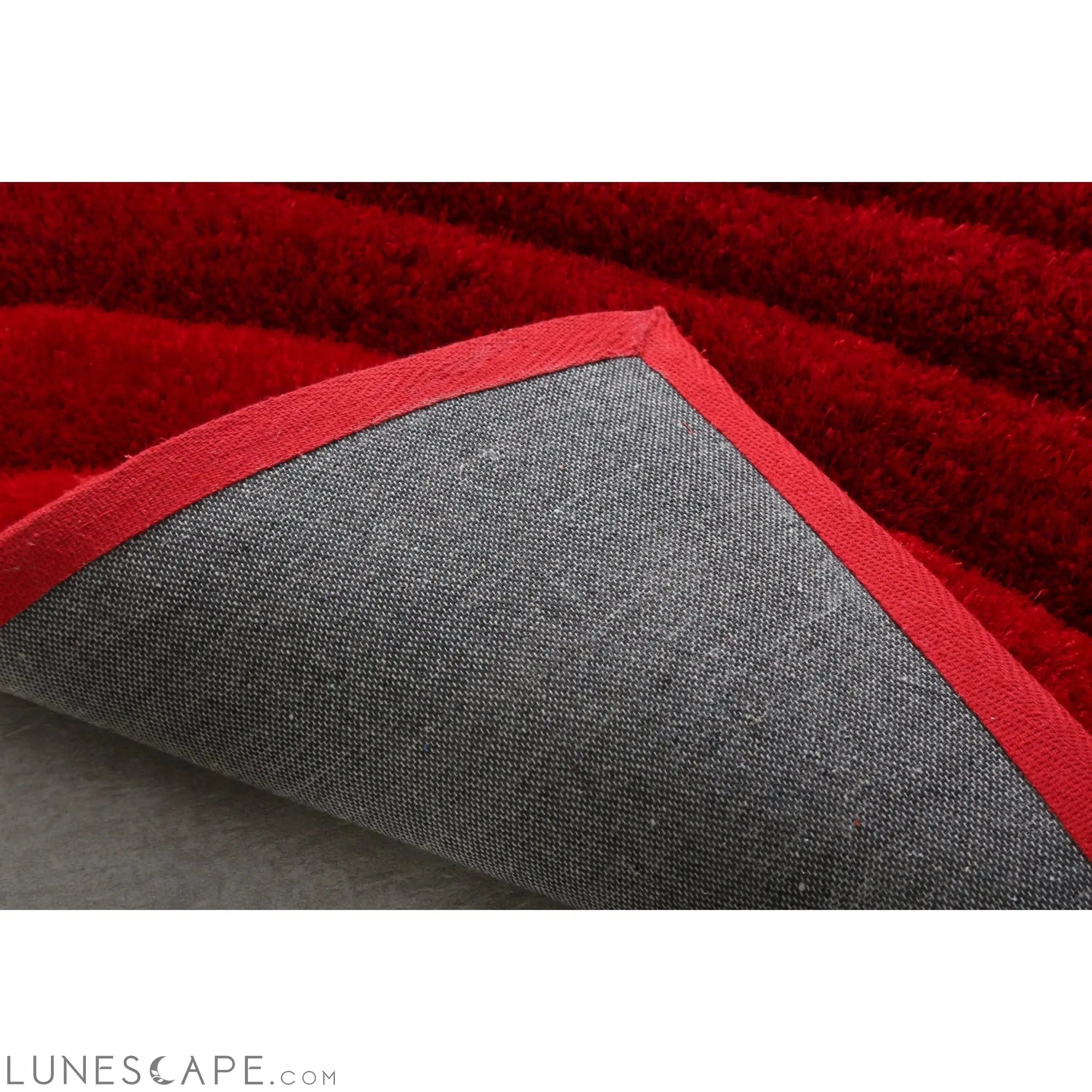 Ava 3D Red Shag Rug LUNESCAPE