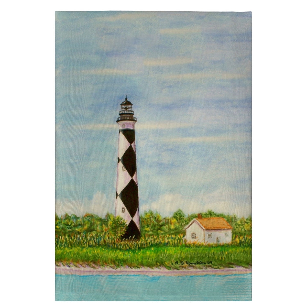 Betsy Drake GT042 Cape Lookout Guest Towel - 20 x 20 in. LUNESCAPE