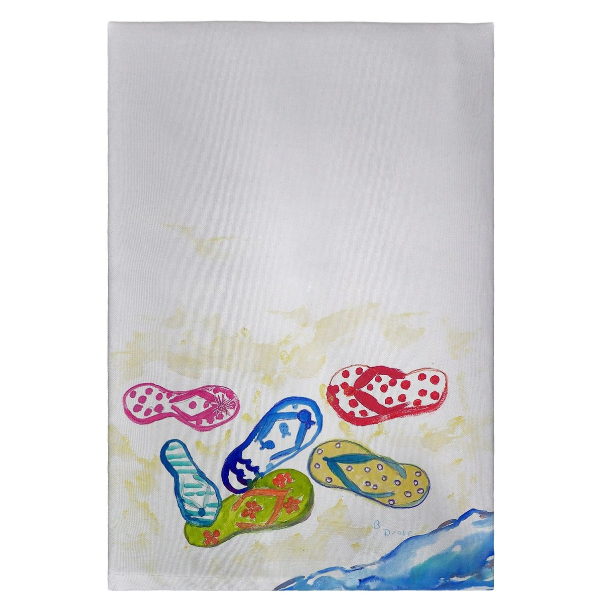Betsy Drake GT154 Six Flip Flops Guest Towel - 20 x 20 in. LUNESCAPE