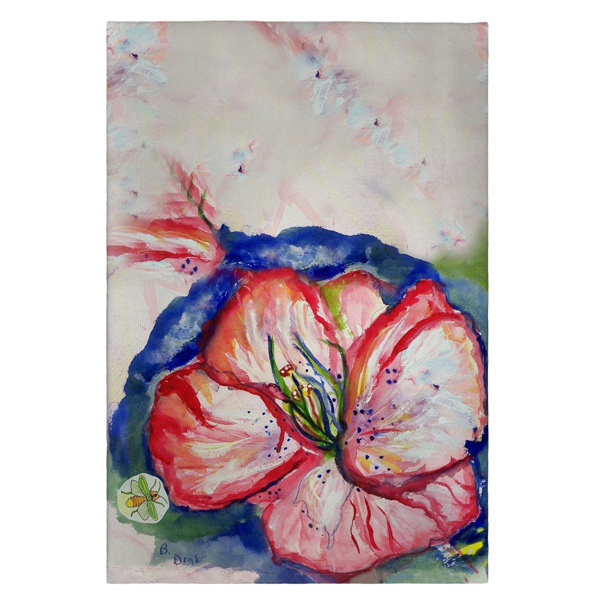 Betsy Drake GT422 Hibiscus Guest Towel - 20 x 20 in. LUNESCAPE