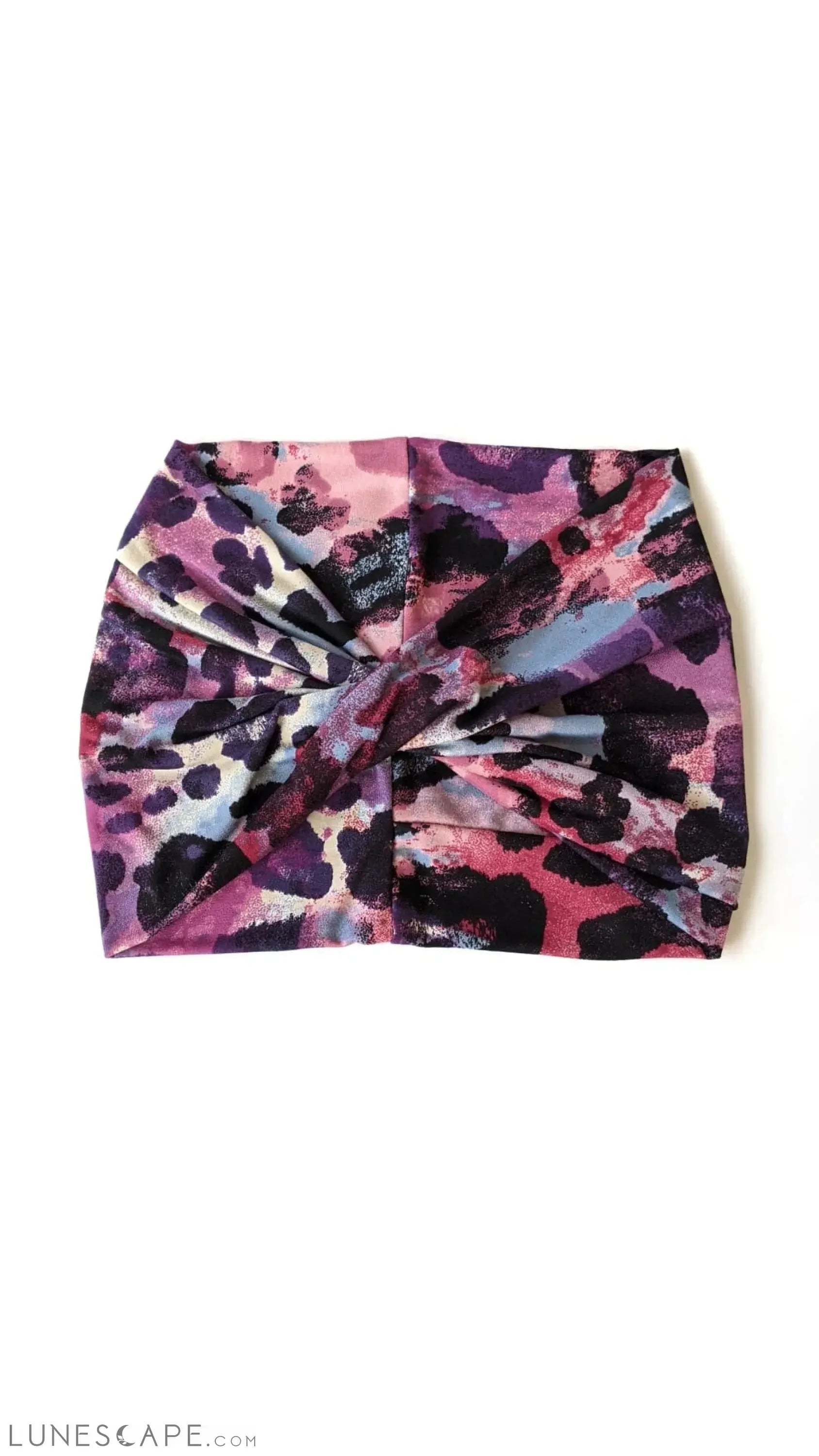 Berry Leopard Wide Headband LUNESCAPE