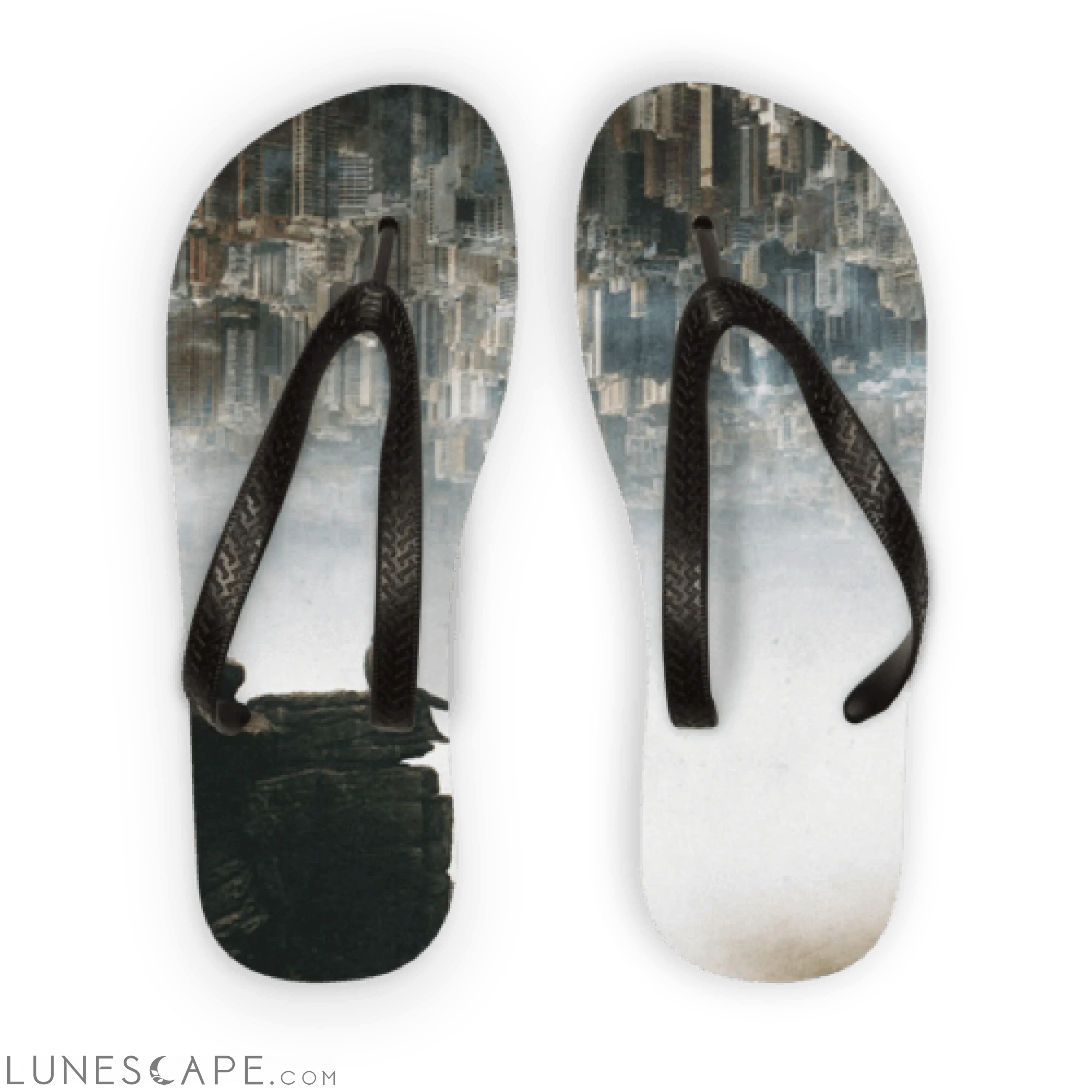 Between The Haze Adult Flip Flops LUNESCAPE