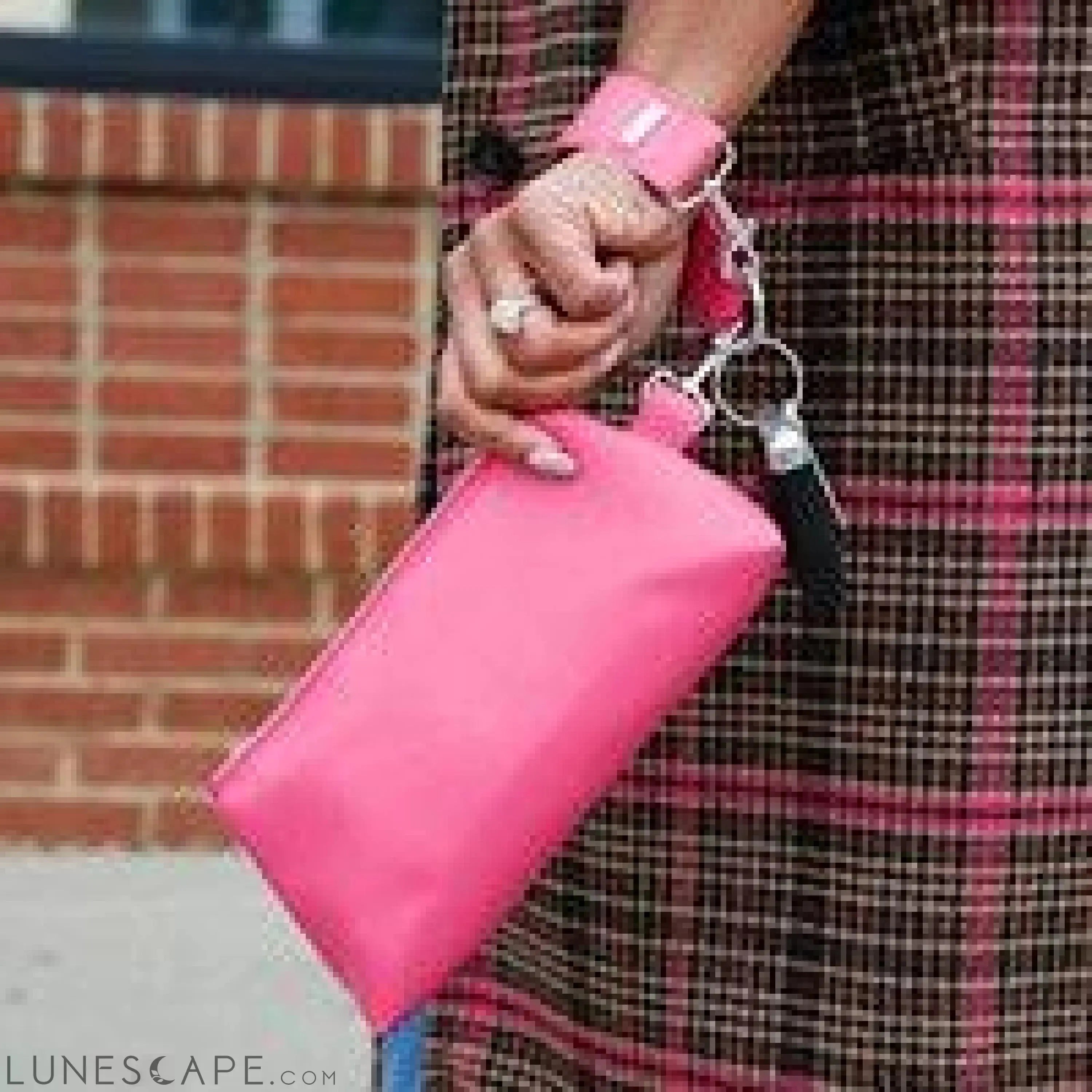 Bright Pink Vegan Leather Bag LUNESCAPE