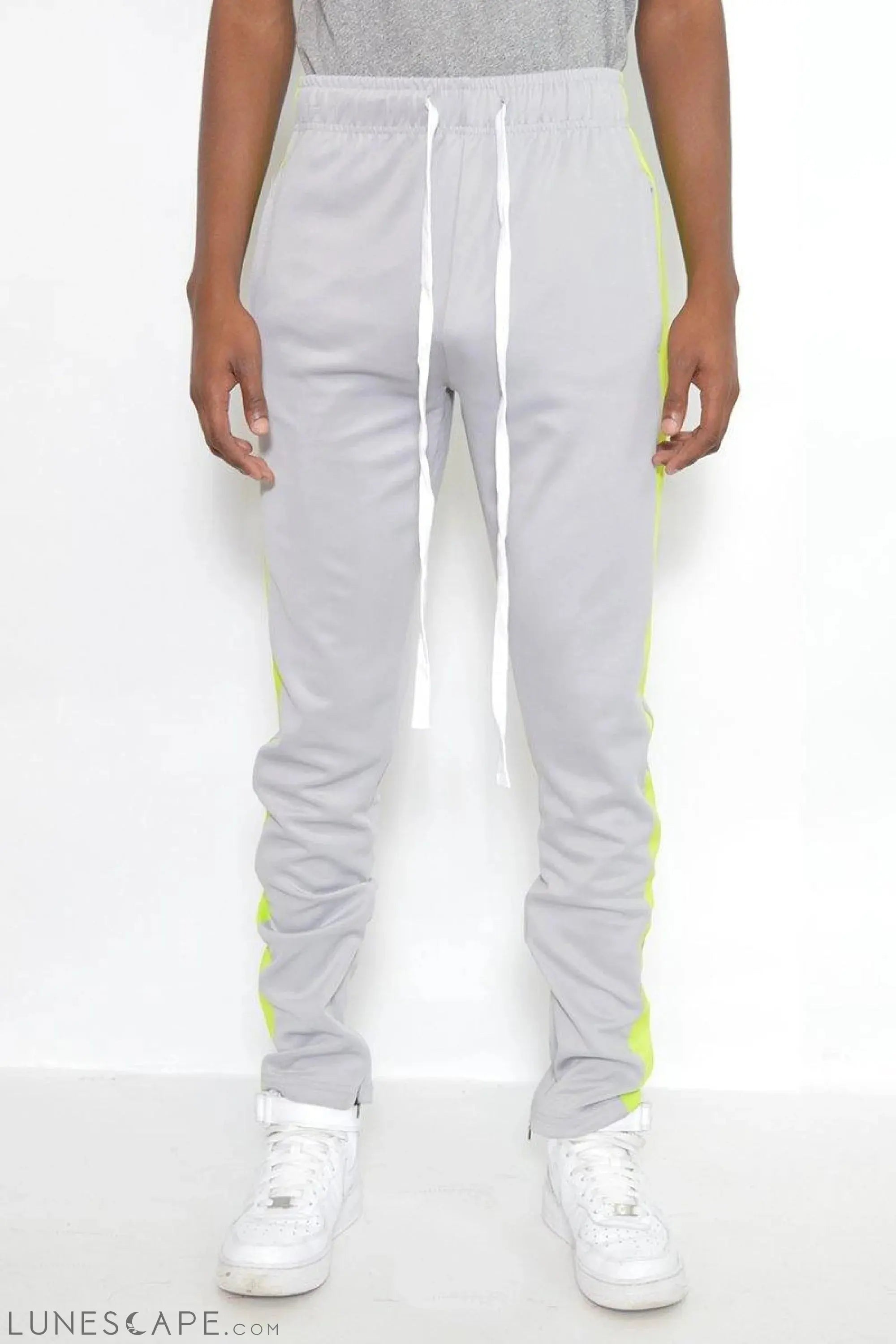 CLASSIC SLIM FIT TRACK PANTS - NEON STRIPE LUNESCAPE