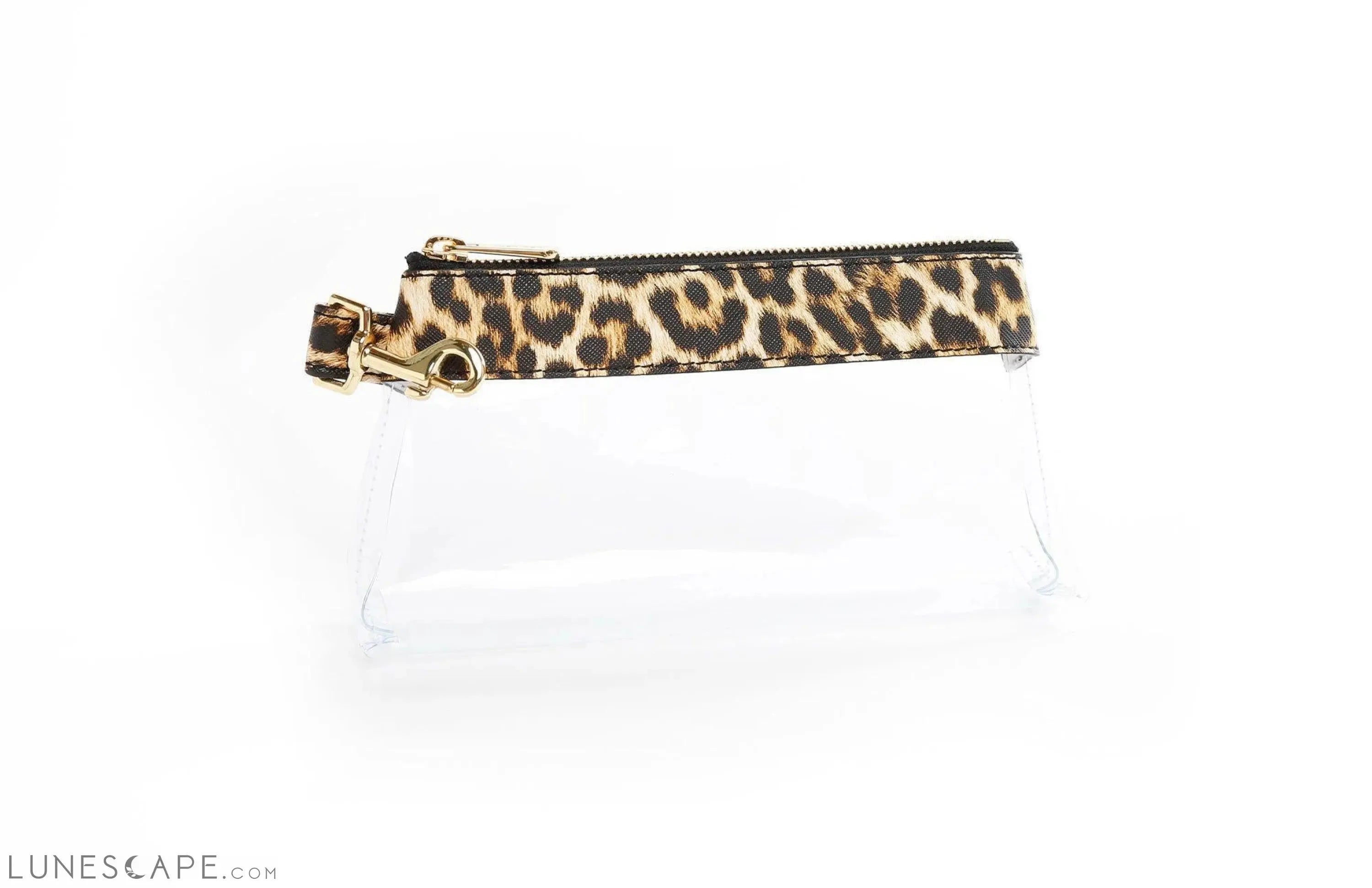 Classic Leopard CLEAR Bag  - Vegan Leather Trim LUNESCAPE