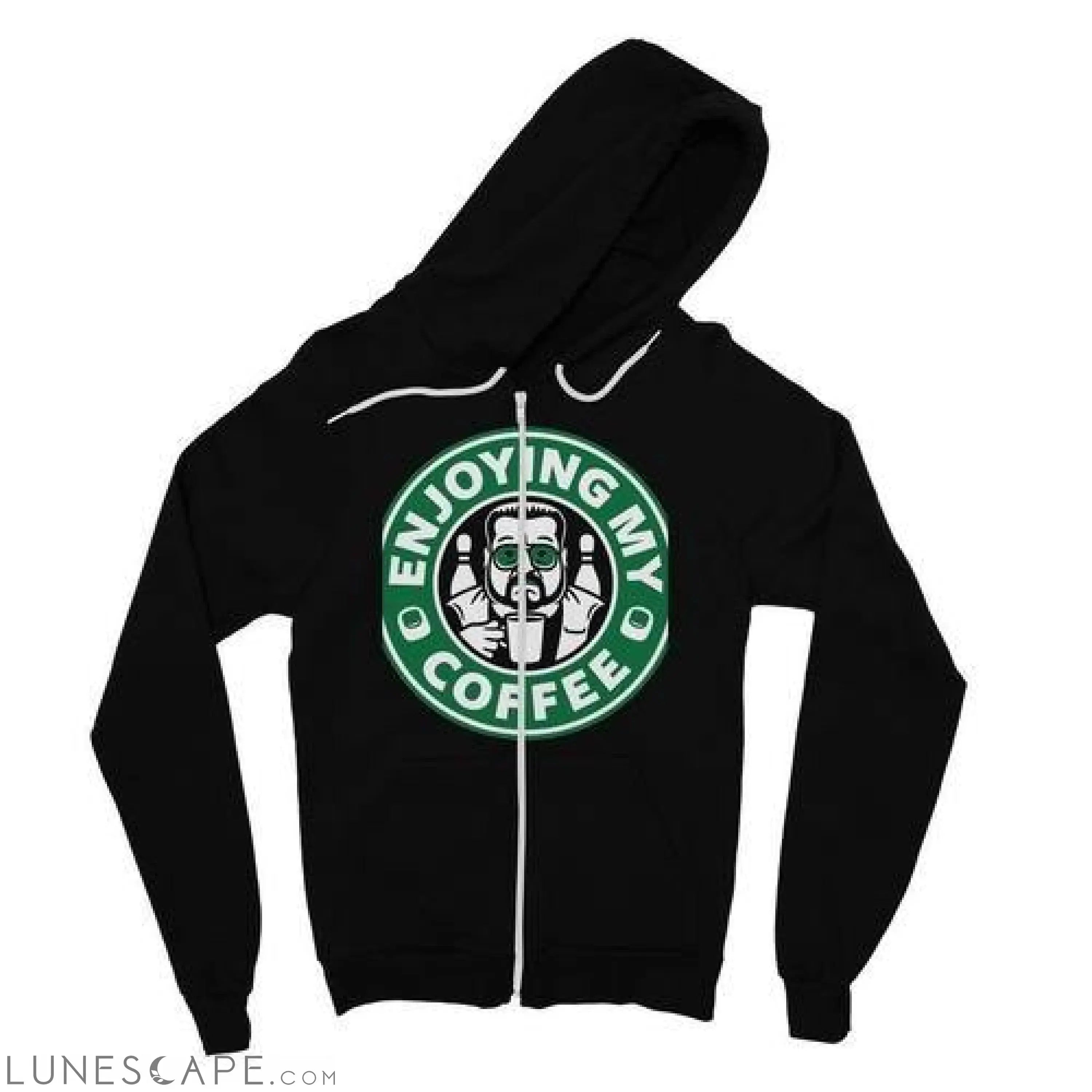 Coffee Zipper Hoodie LUNESCAPE
