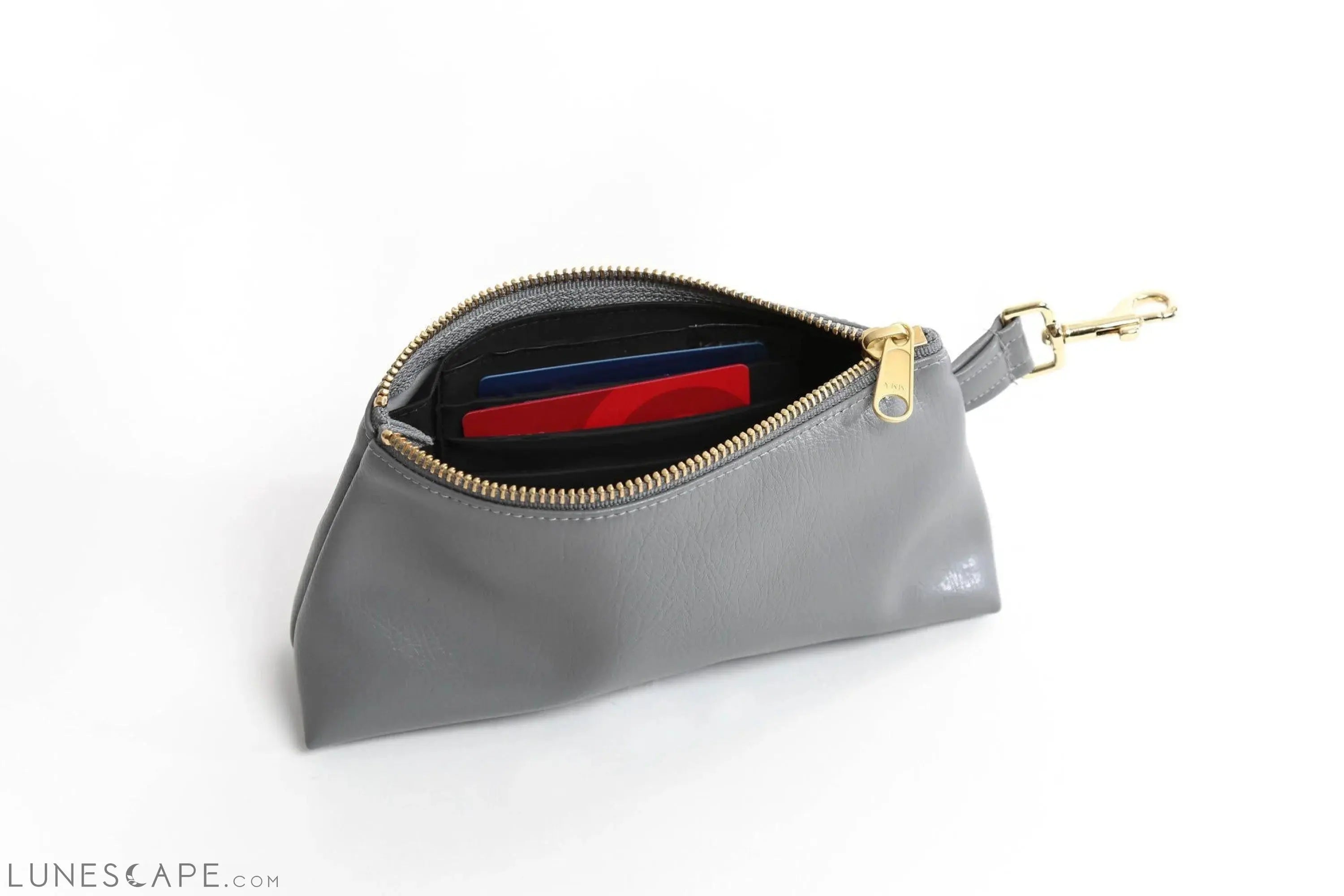 Cool Grey Vegan Leather Bag LUNESCAPE