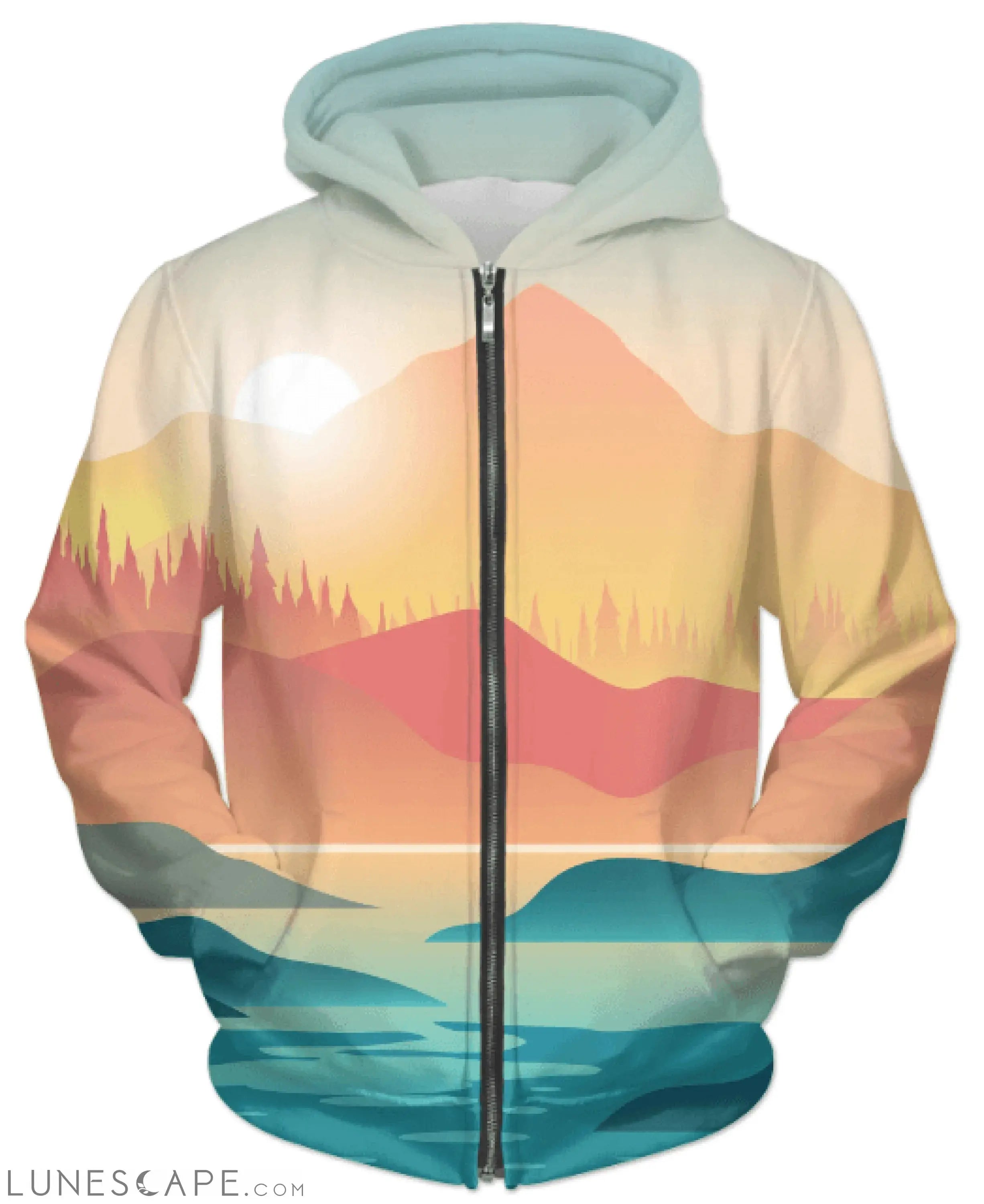 Dawn of Nature Zipper Hoodie LUNESCAPE