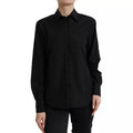 Dolce & Gabbana Black Cotton Collared Formal Dress Shirt Top LUNESCAPE