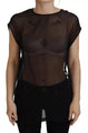 Dolce & Gabbana Black Mesh Transparent Blouse Pullover Top LUNESCAPE