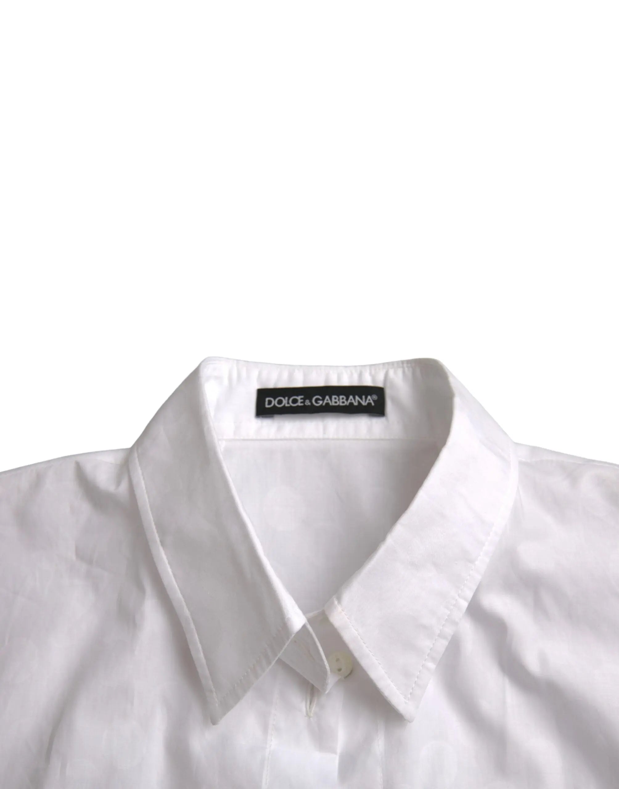 Dolce & Gabbana White Collared Short Sleeve Polo Shirt Top LUNESCAPE