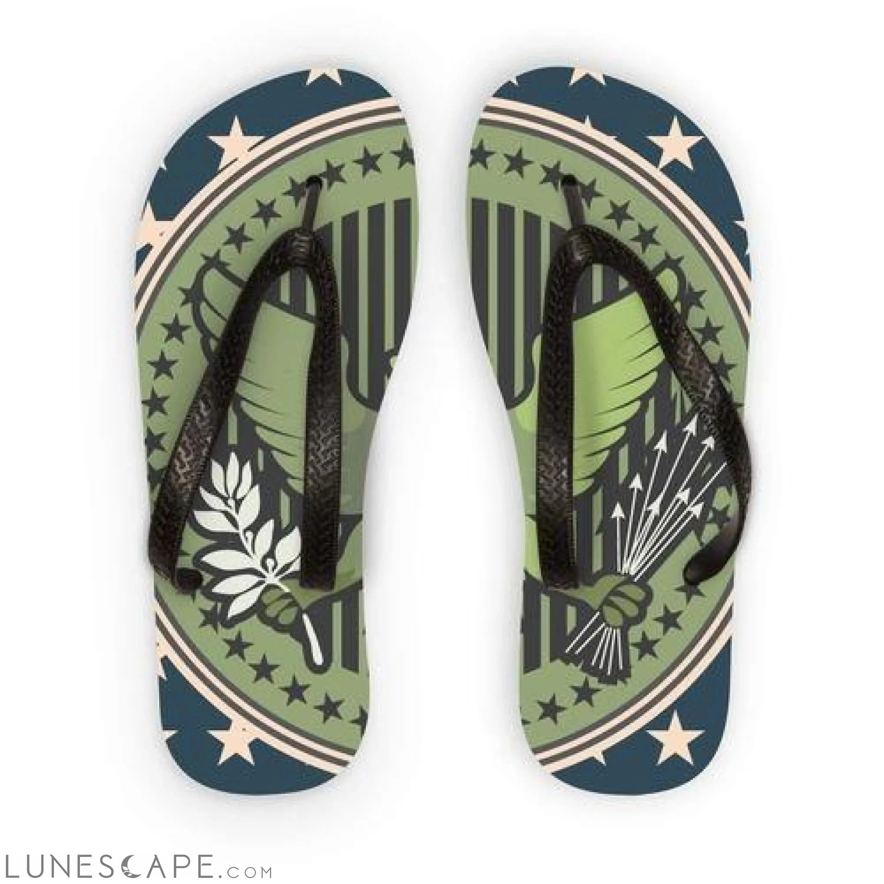 Eagle Seal Flip Flops LUNESCAPE