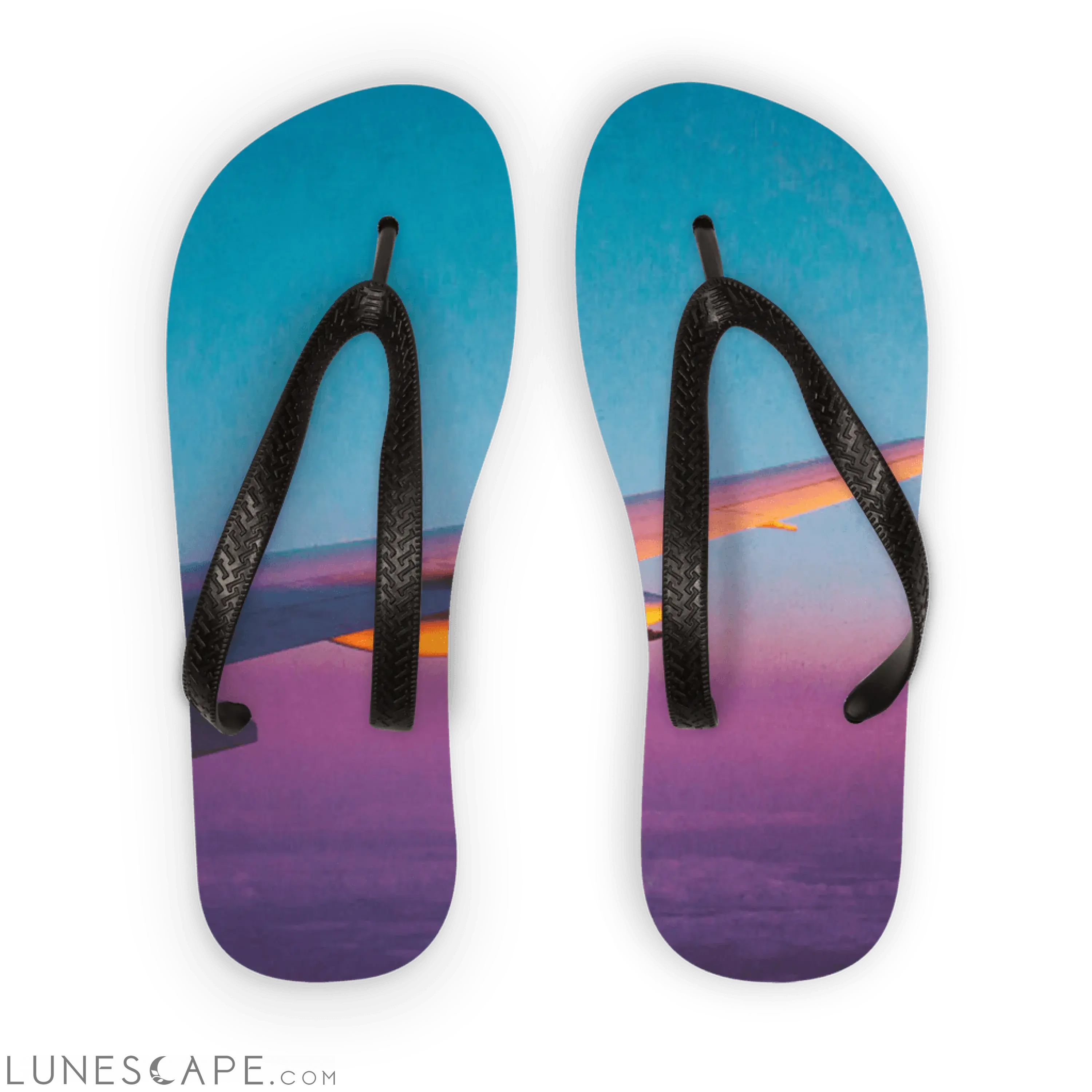 Flying Alone Adult Flip Flops LUNESCAPE