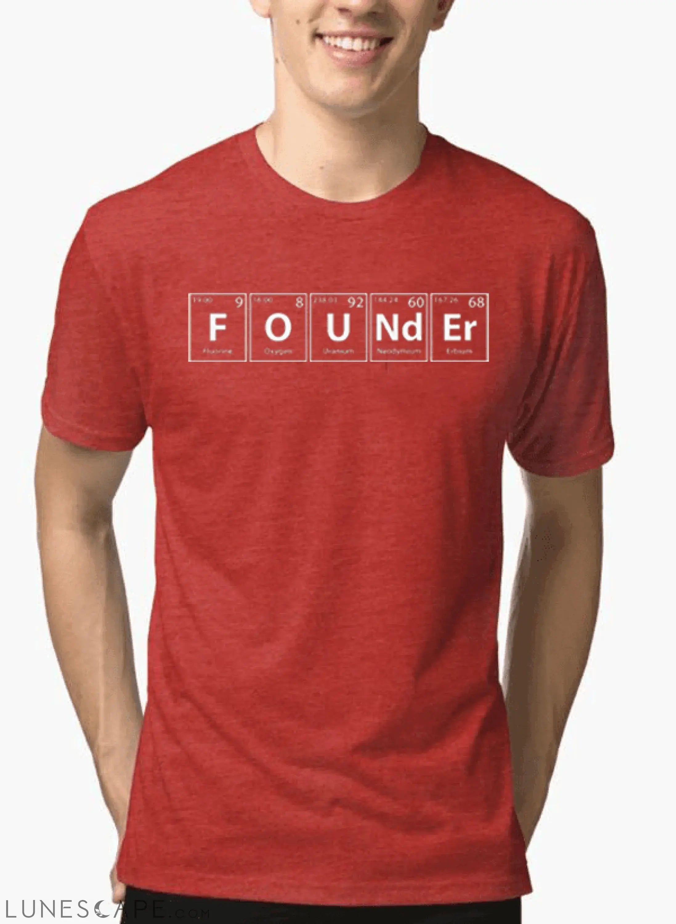 Founder Half Sleeves Melange T-shirt LUNESCAPE