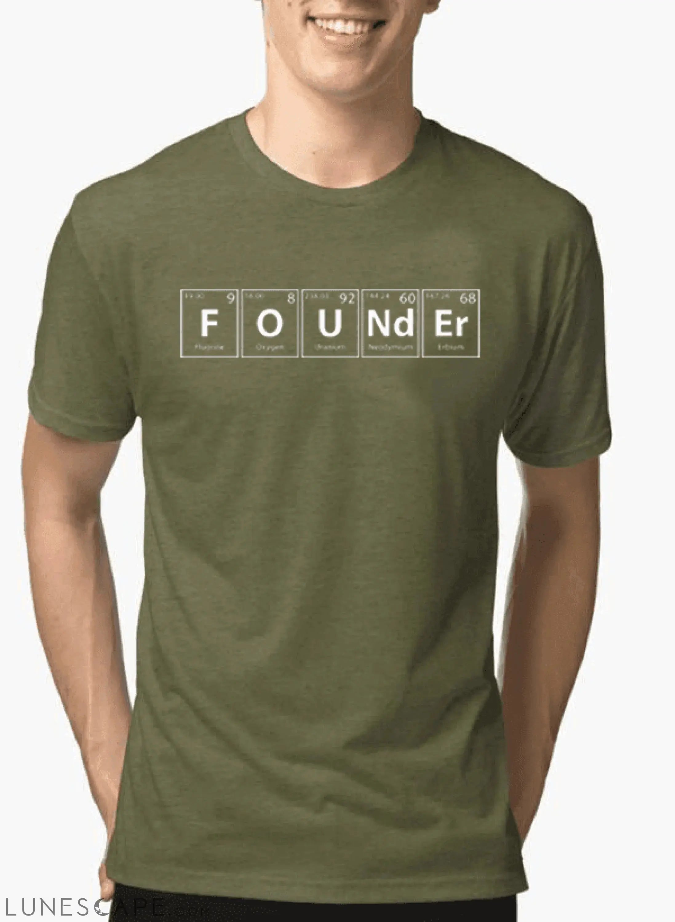 Founder Half Sleeves Melange T-shirt LUNESCAPE