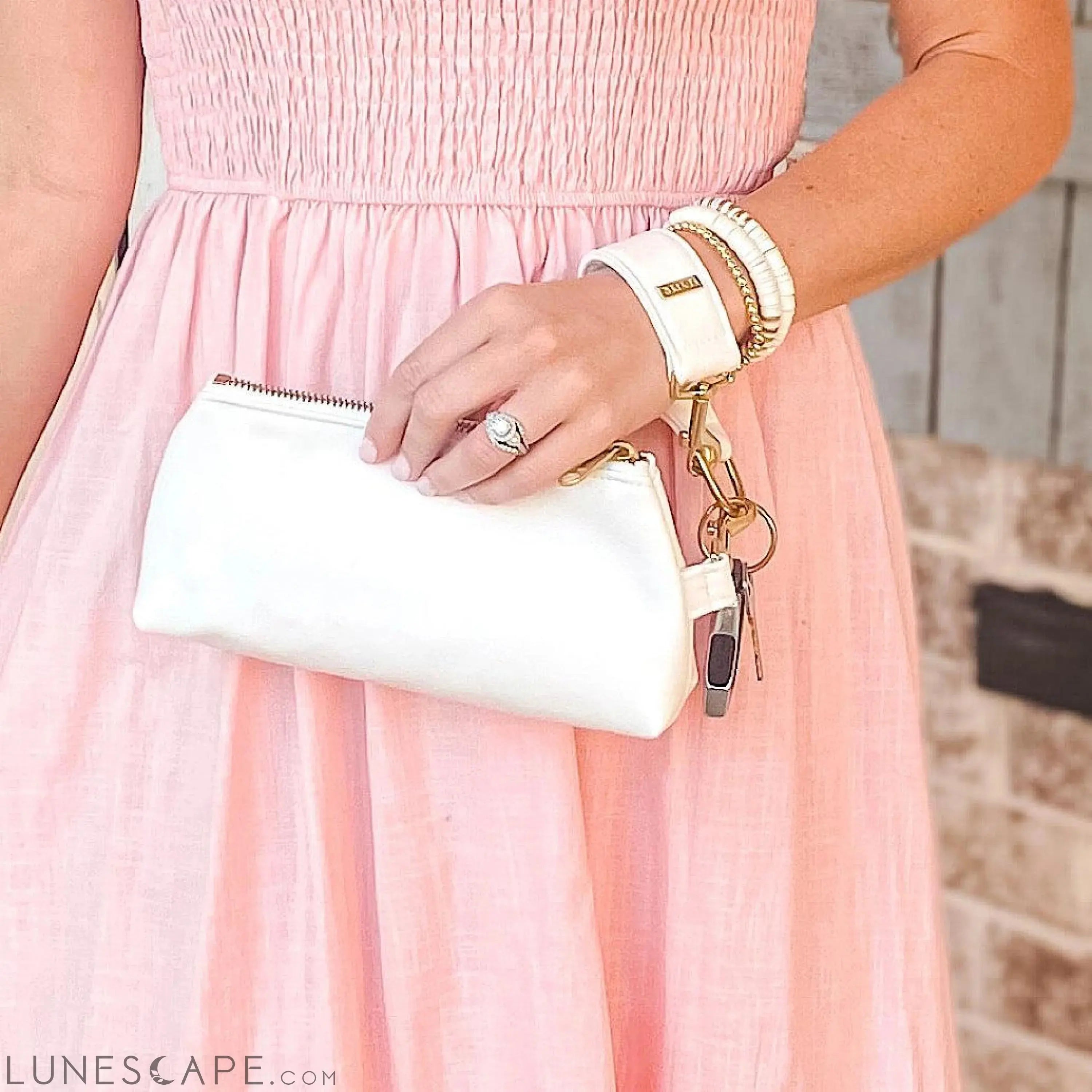 Frost White Vegan Leather Bag LUNESCAPE