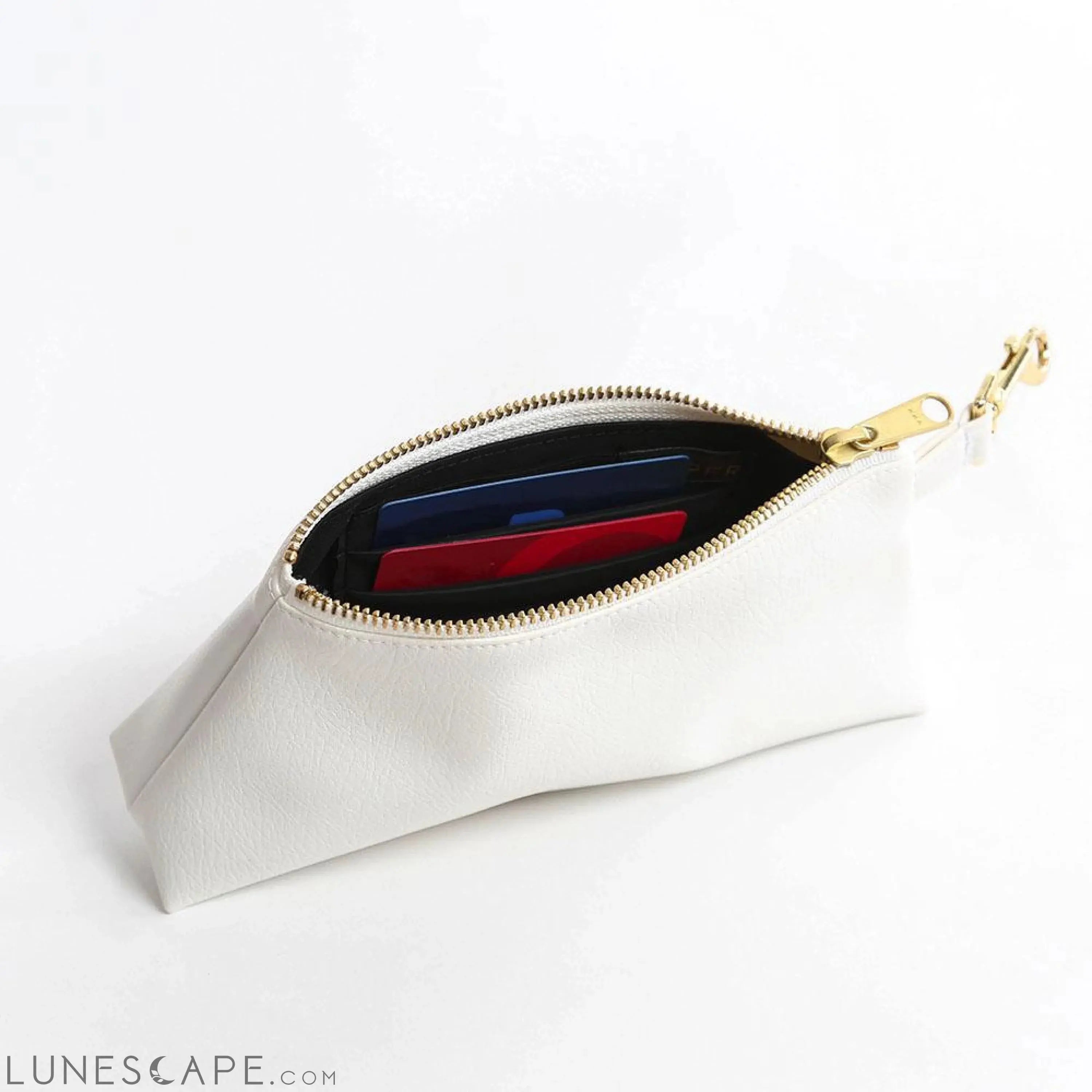 Frost White Vegan Leather WRISTLET SET LUNESCAPE